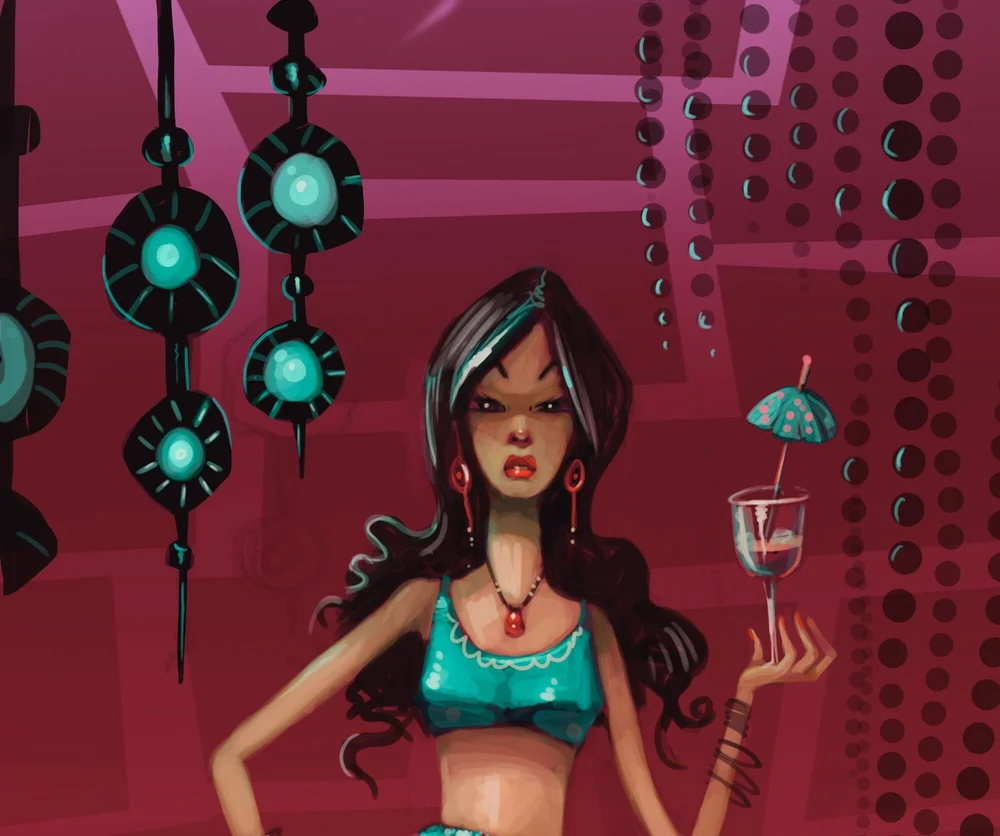 Cocktails at 7 — Tim Lee - Rabbit Run Studios Prints and original art