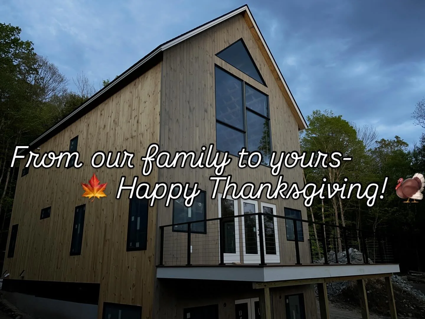 Happy Thanksgiving! We are thankful for amazing clients, excellent trade partners, and friendly coworkers. Enjoy the holiday!

#vermont #homebuilder