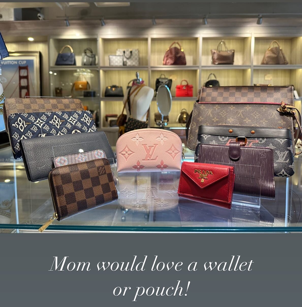 Designer wallets and pouches for Mom? ✔️ We have it all! We are here until 7pm today 🛍️ #MothersDaySale