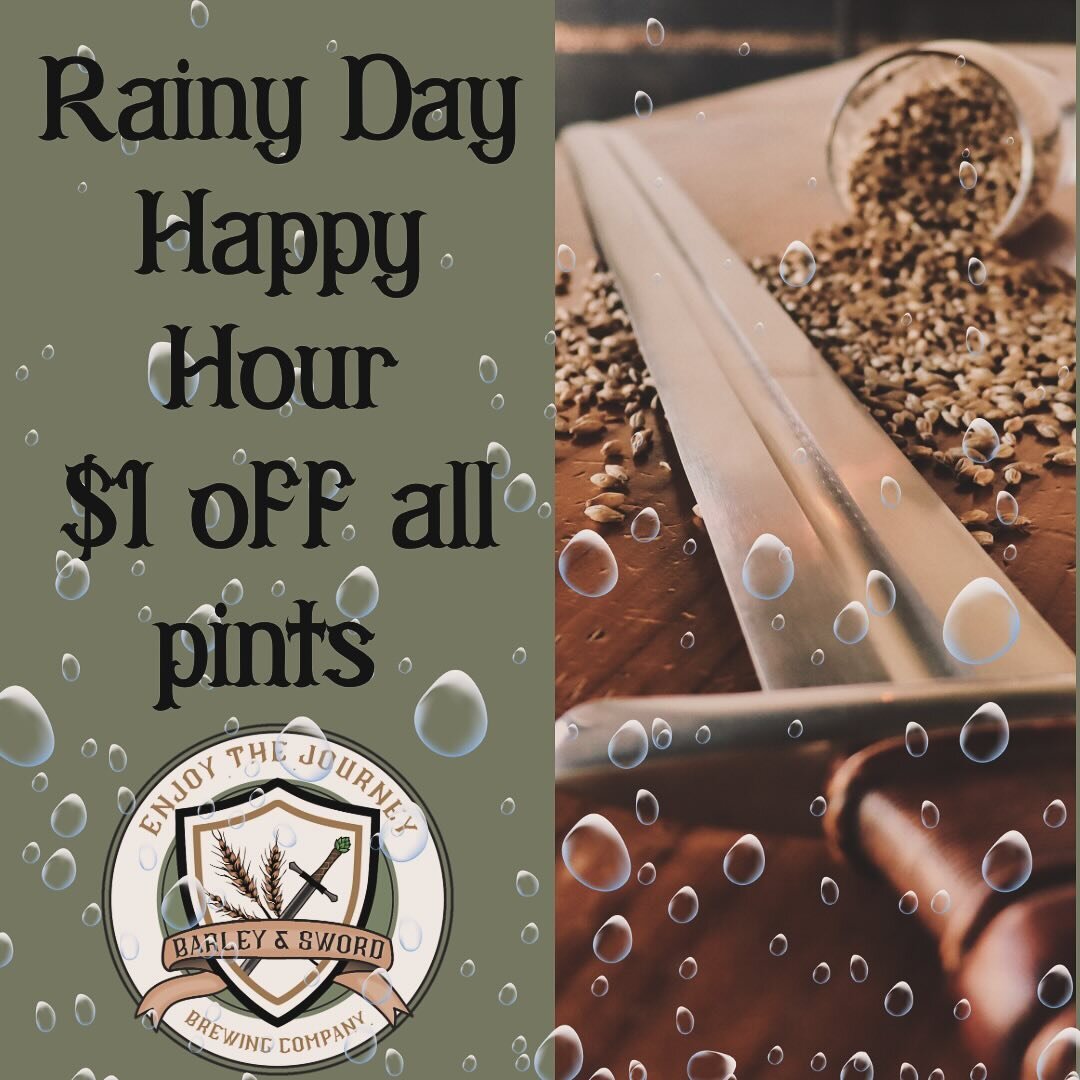We are open 2-9 today and keeping this happy hour special on all day!

@barleyandsword 
#barleyandswordbrewingcompany 
#barleyandsword
#sandiego
#craftbeersandiego
#sandiegobeernews
#localbrewery 
#craftbeer
#craftbeersd
#sdcraftbrewery 
#northparksd