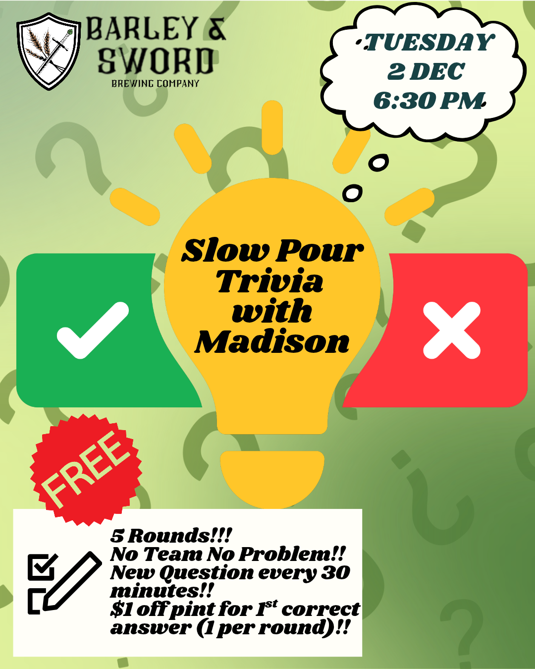 Slow Pour Trivia with Madison