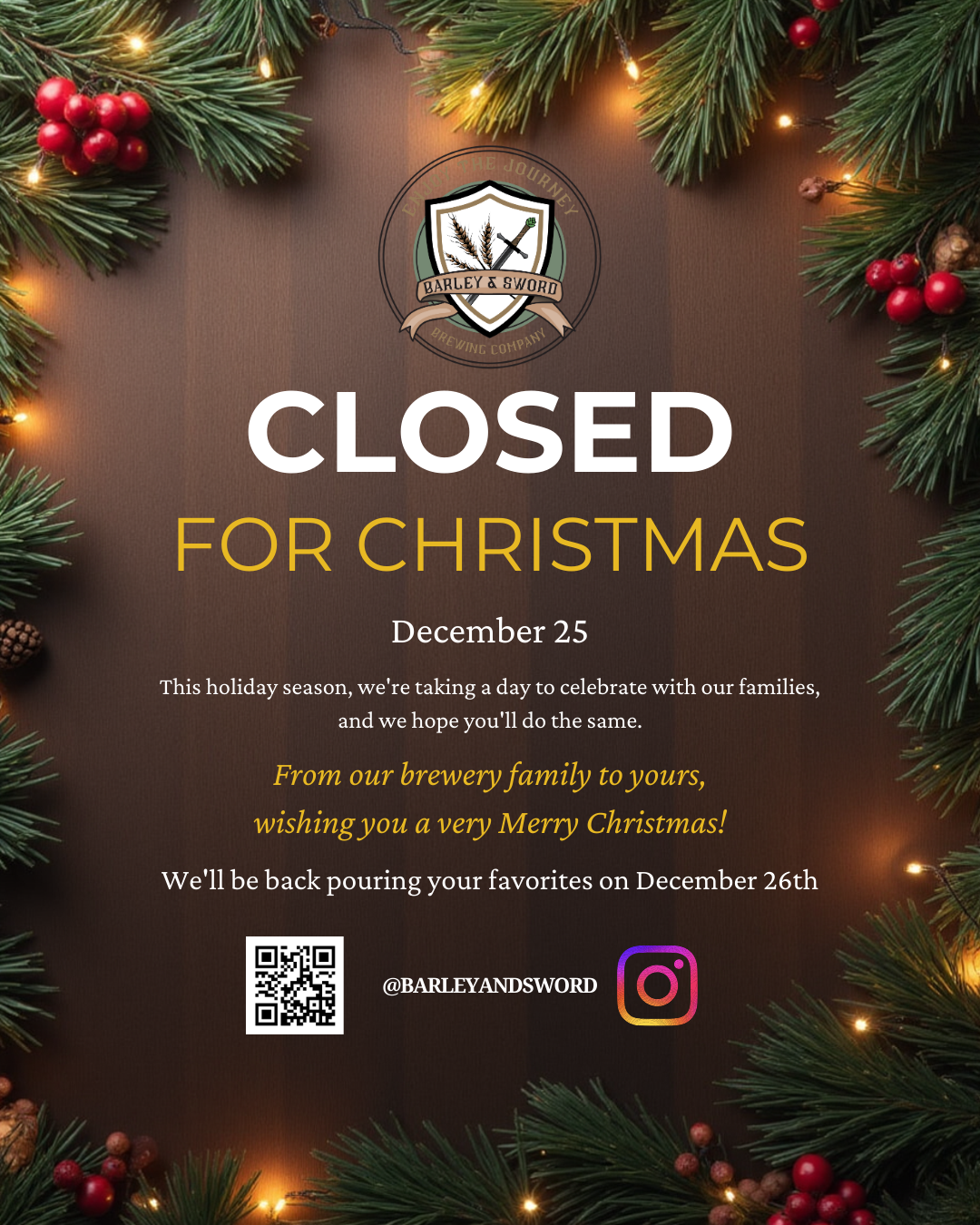 Closed for Christmas