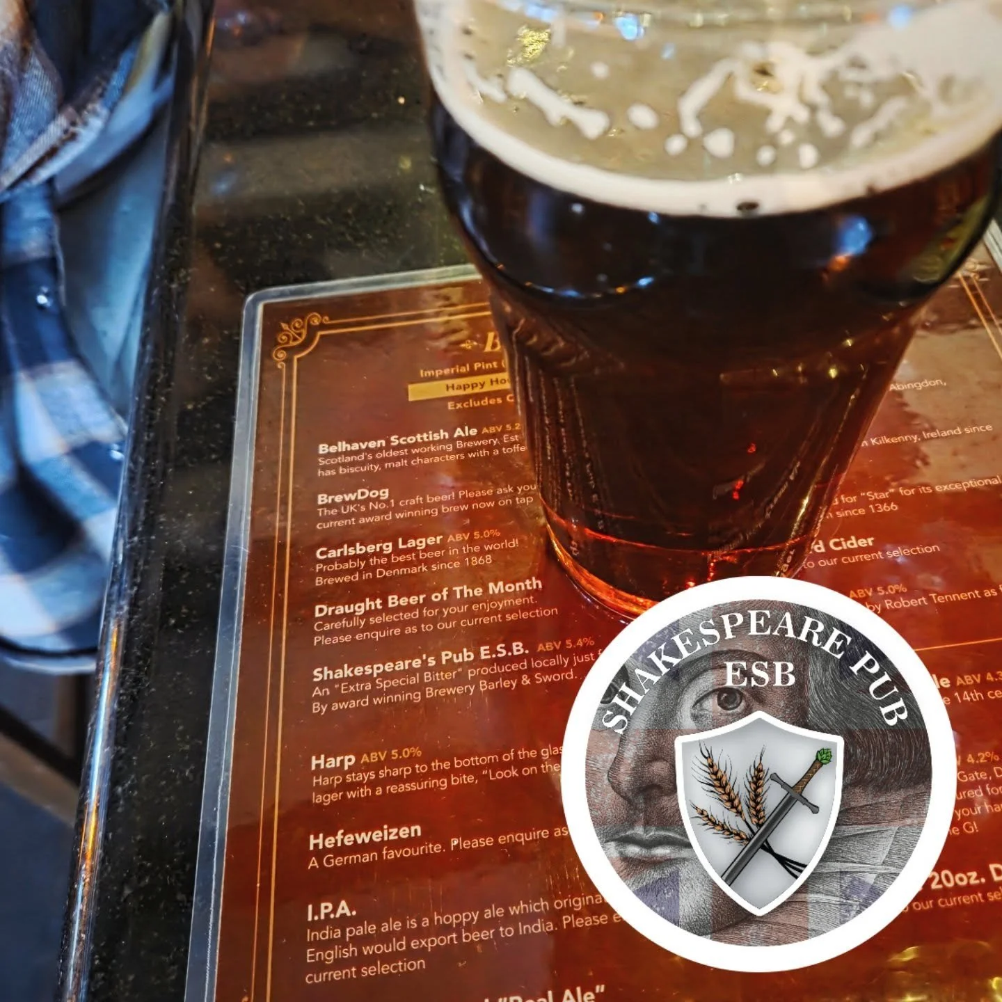 We are  incredibly proud and honored to be making the House ESB for @shakespearepub 
Newly on tap at The Shakespeare Pub!