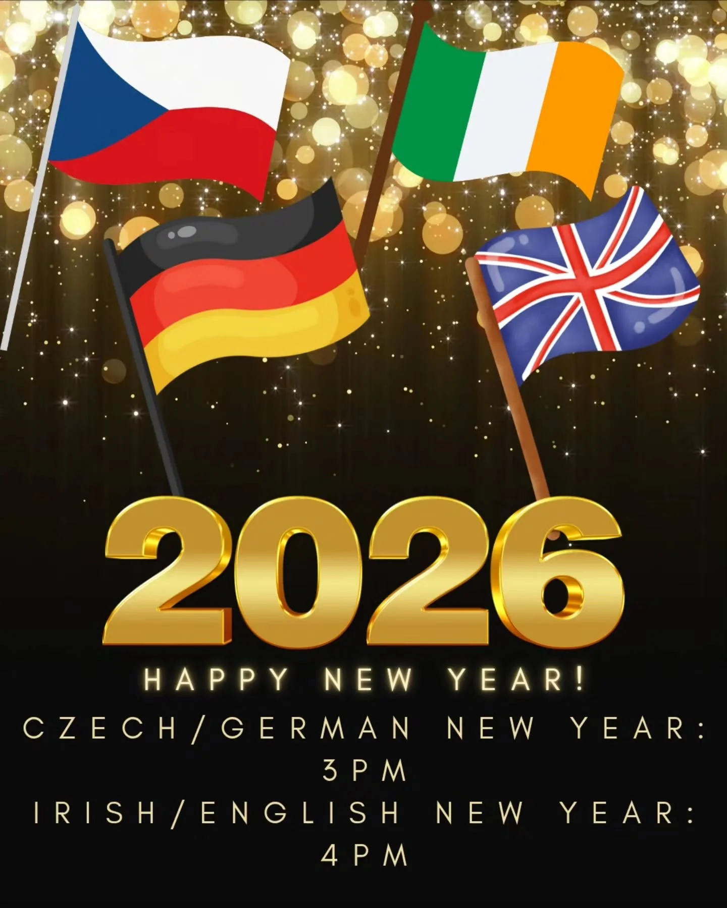 We'll be closing at 6 tonight, but we can still ring in the New Year, TWICE! 
Raise a celebratory pint with us!