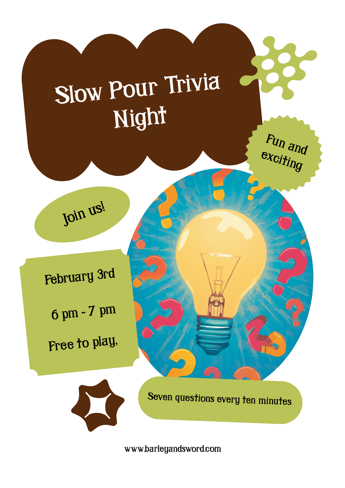 Slow pour Trivia Night