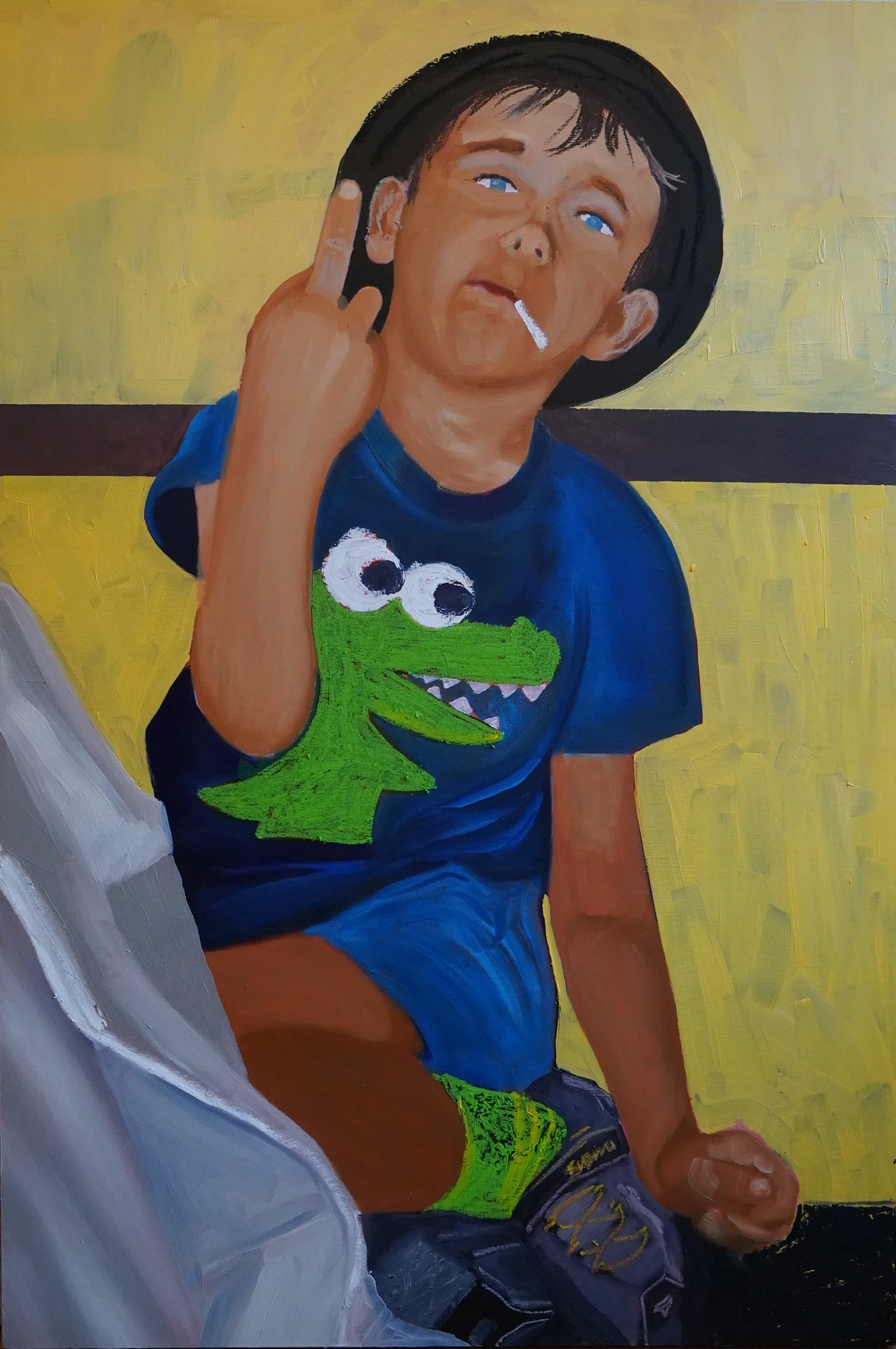 CANTINA, 2025 | OIL ON WOOD BOARD, 20” X 36” | $2,000.00