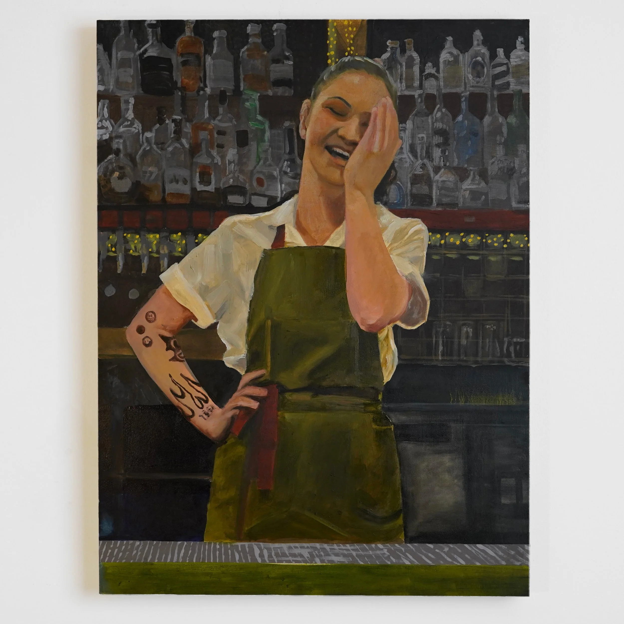 HIDE & SEEK, 2025 | OIL ON WOOD BOARD, 18” X 24” | $1,500.00