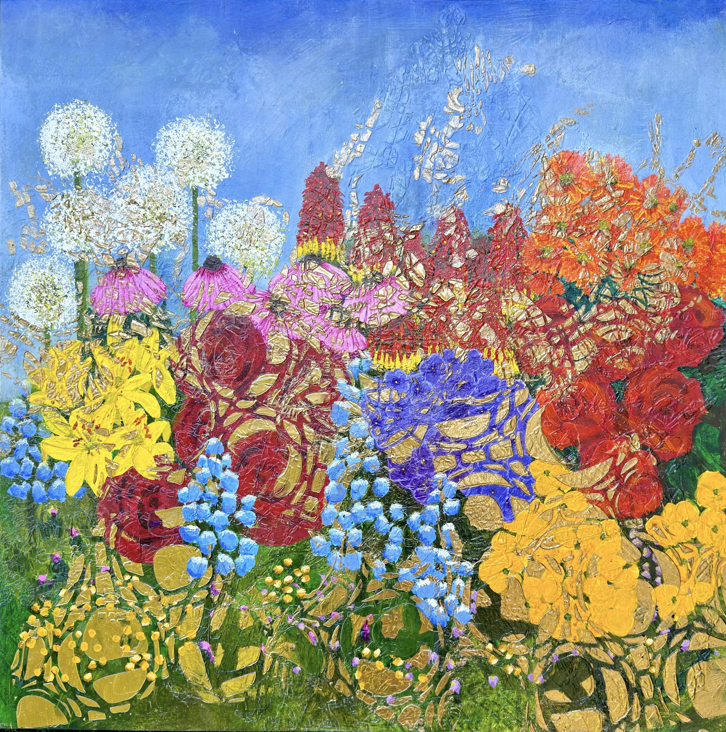  In Full Bloom  
30 X 30, Mixed media on stretched canvas
