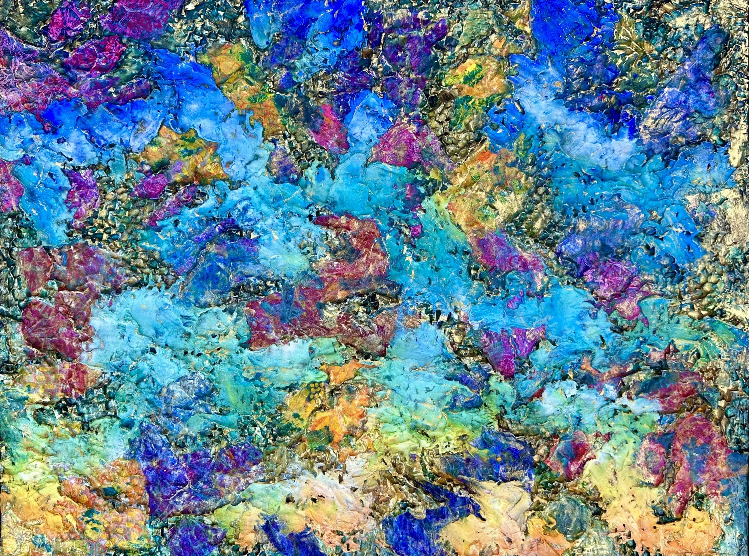  Golden Garden  
18 X 14, Mixed media on flat panel