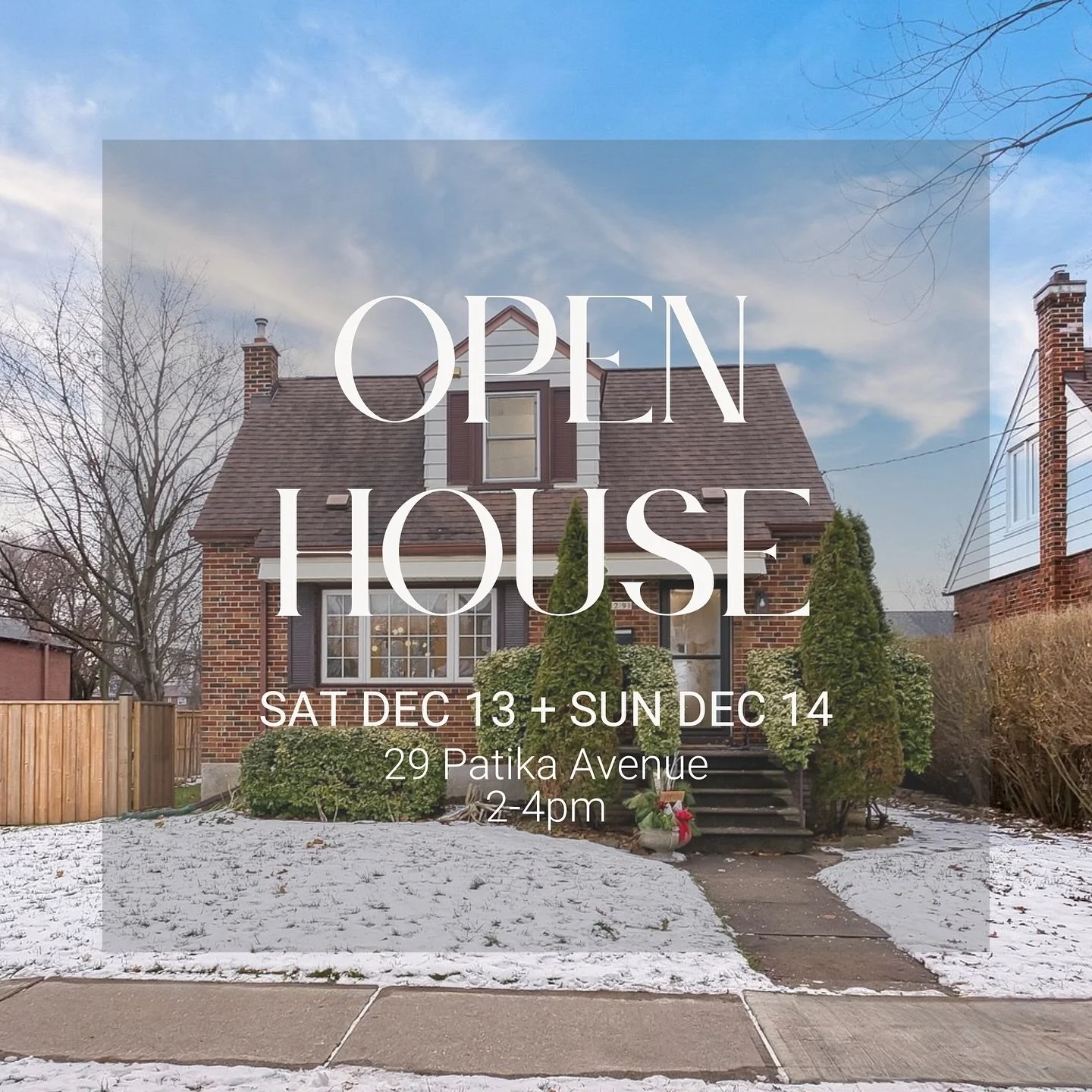 Join myself and @agentanita67 today at 29 Patika Avenue from 2-4pm in Weston Village.

This perfect turnkey 1.5 storey home sits on a well proportioned 40' x 96' corner lot with a fully fenced back and side yard perfect for patio season to snow forts