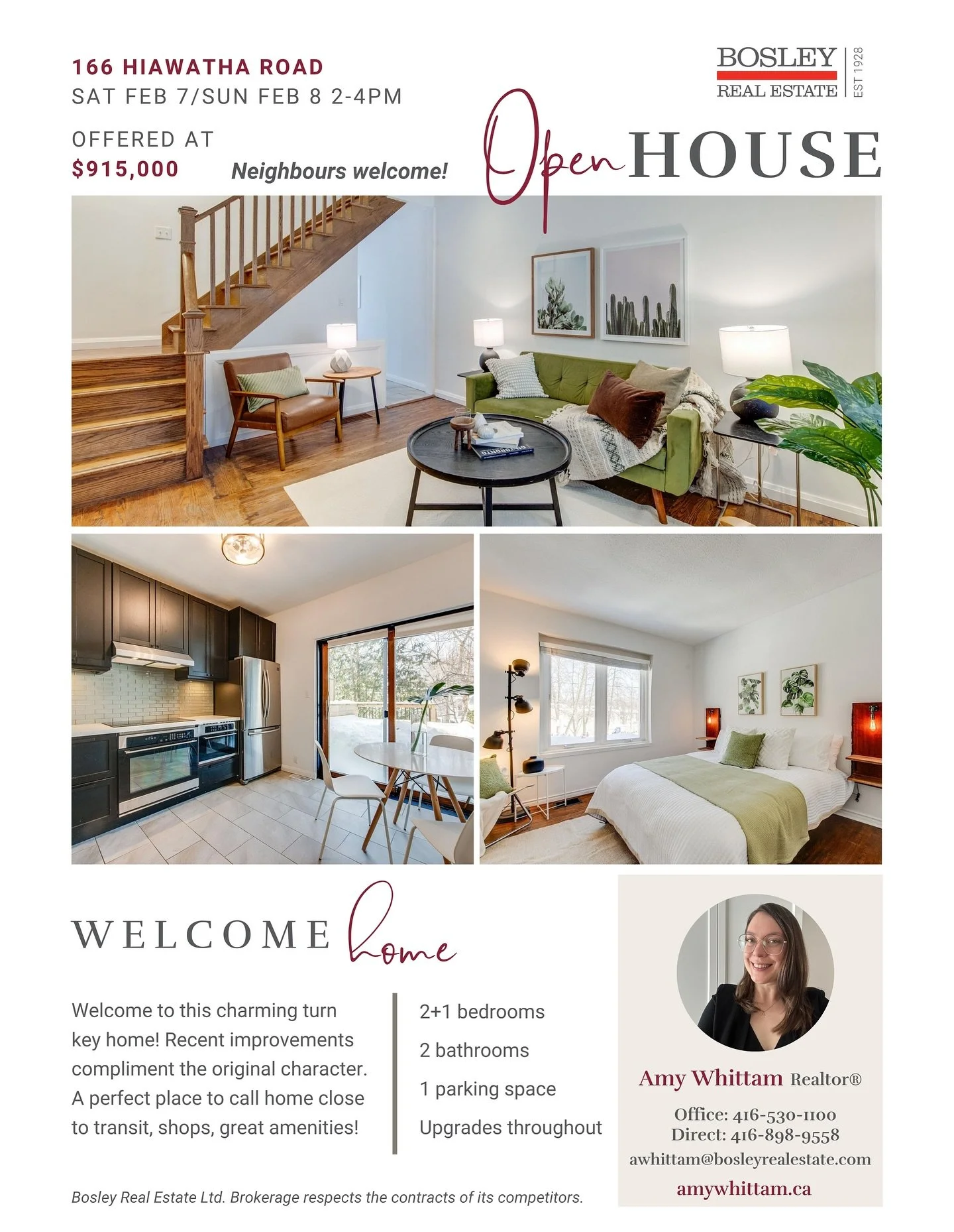 It's Super Bowl Sunday! Come by today's open house 2-4pm and be home for kick off and definitely in time for the Bad Bunny show 🤩 #torontorealestate #superbowlsunday