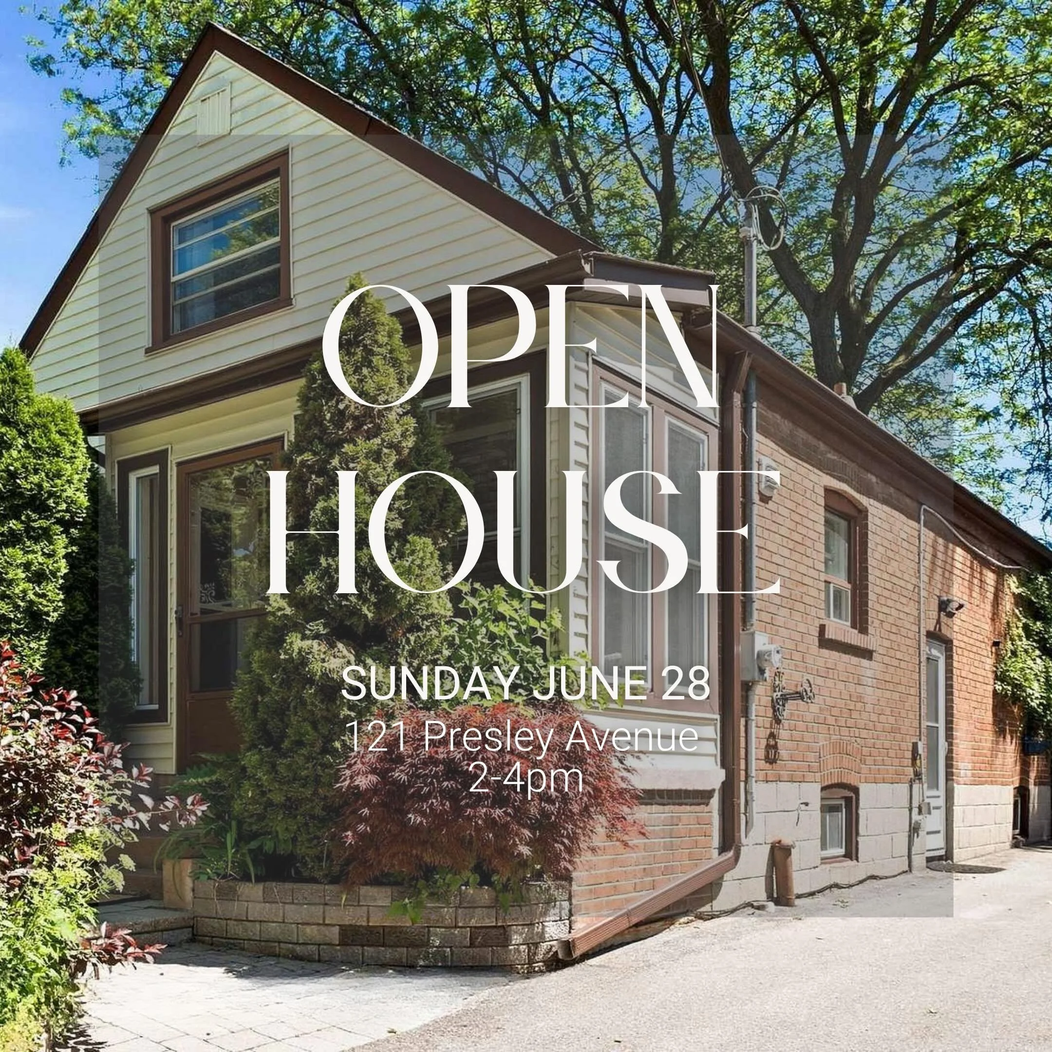 Join me this afternoon at 121 Presley Ave just south of St Clair Ave E in Scarborough.  It is a newly listed, charming 1 1/2 storey bungalow on a lush 40 x 134 foot lot. I love the flexibility of this home! Two rooms on the main floor and two rooms u