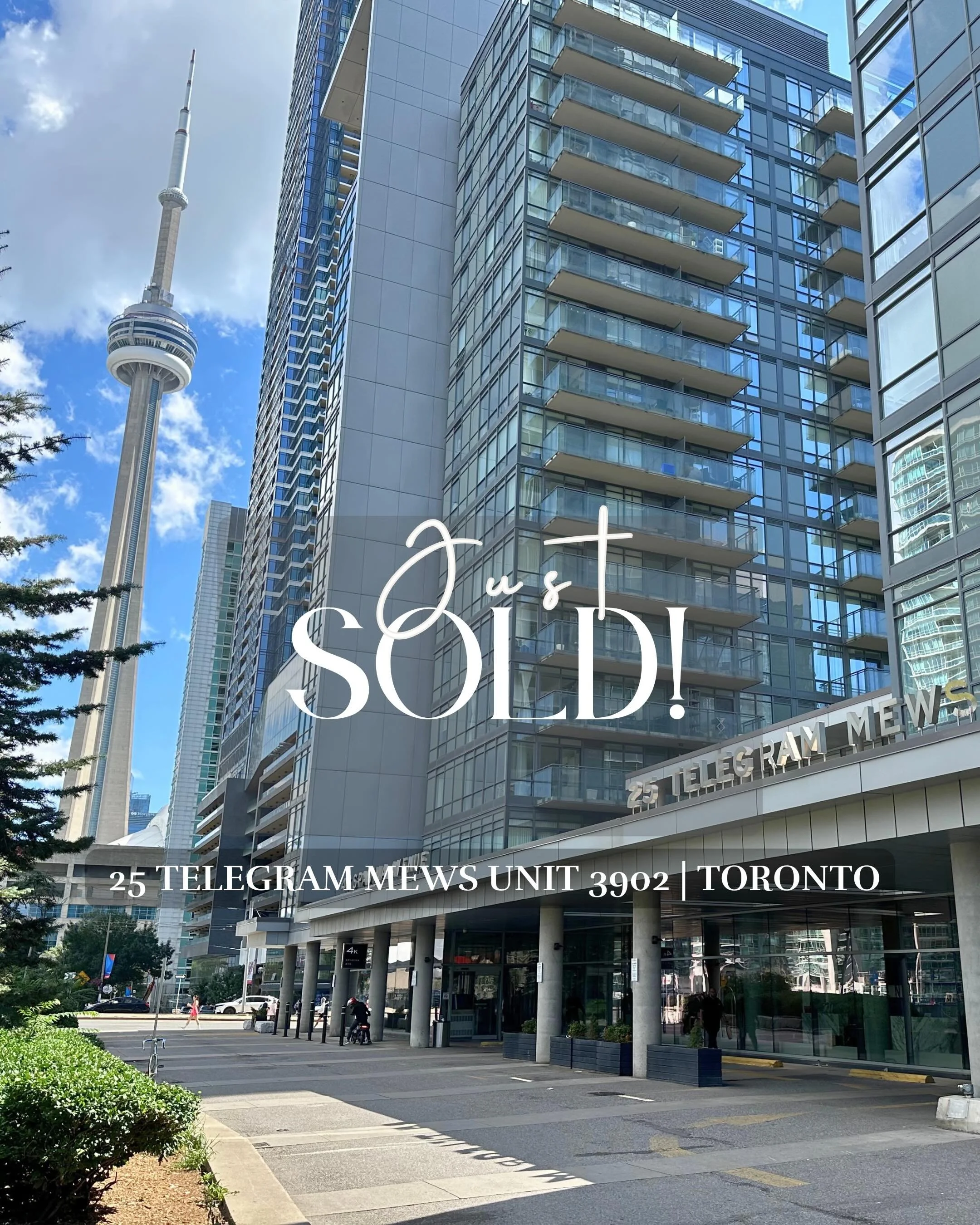 25 Telegram Mews Unit 3902 is now Sold Firm. After a few weeks on market, a strong number of showings, and a few offer attempts, our eventual buyer was actually from the very first showing on day 1 of the listing. It was clearly meant to be! It was a