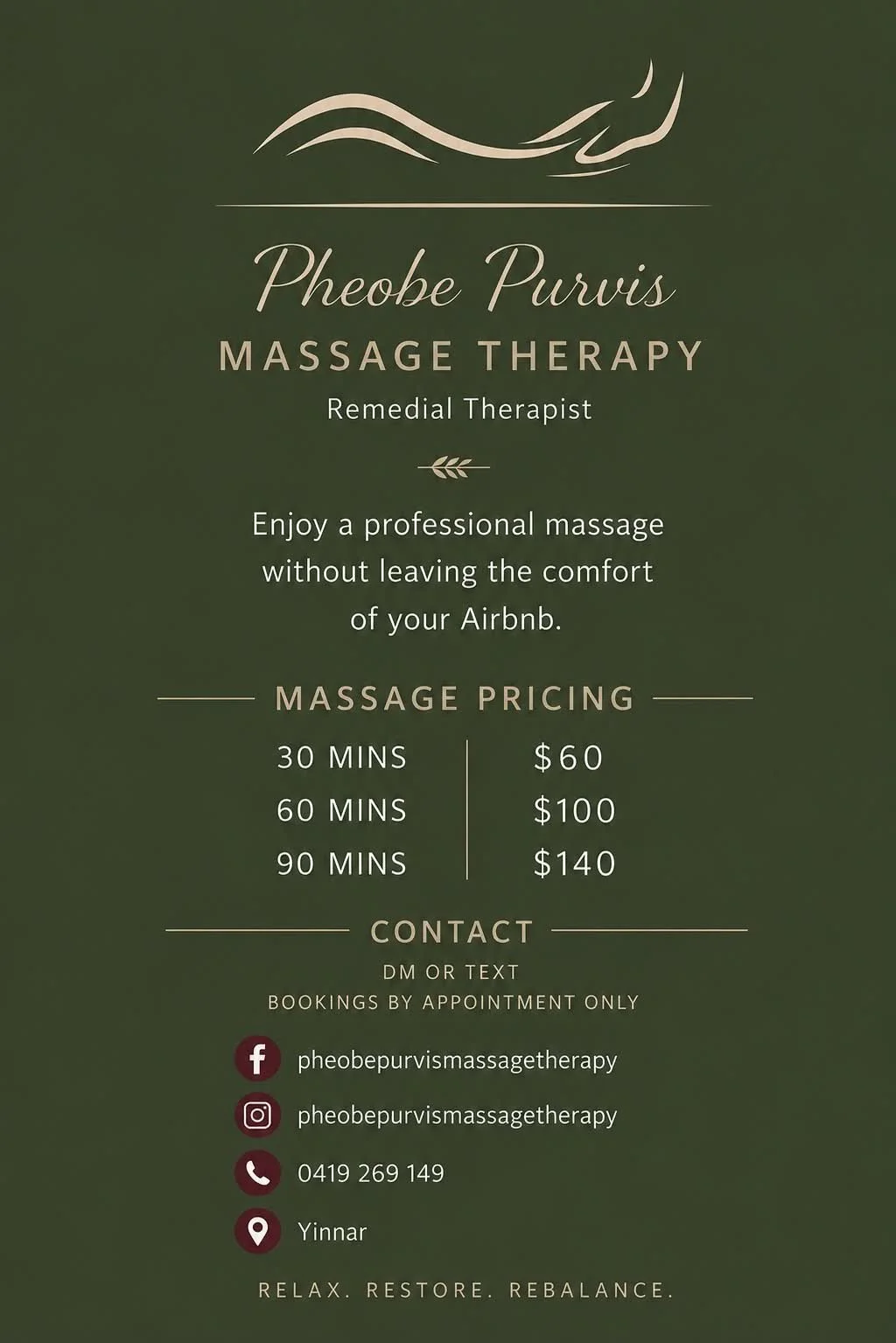 Pheobe Purvis Massage Yinnar South
