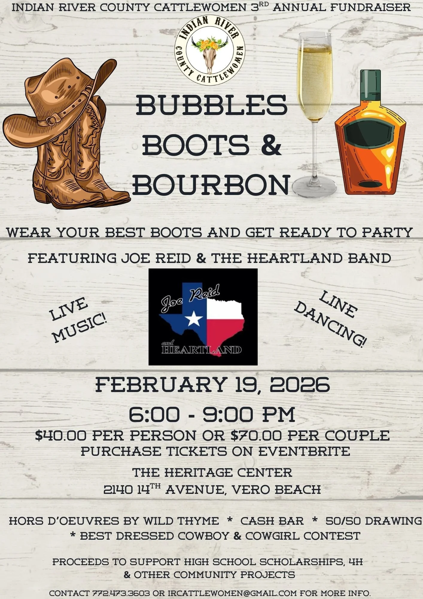 Bubbles, Boots &amp; Bourbon 3rd Annual Fundraiser