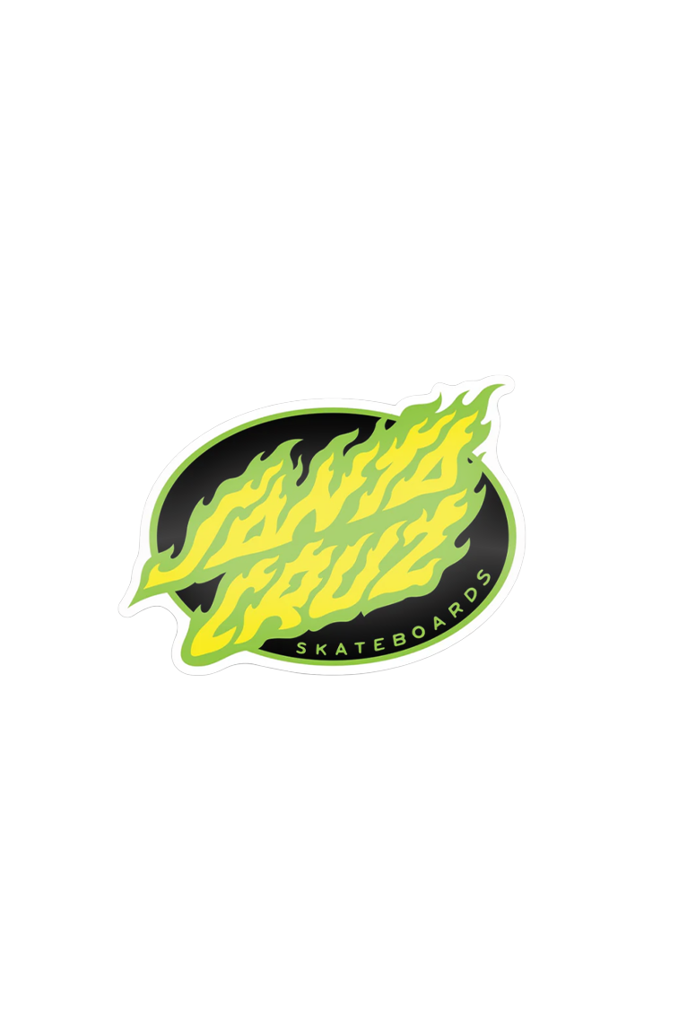 Santa Cruz Oval Flame Dot Decal