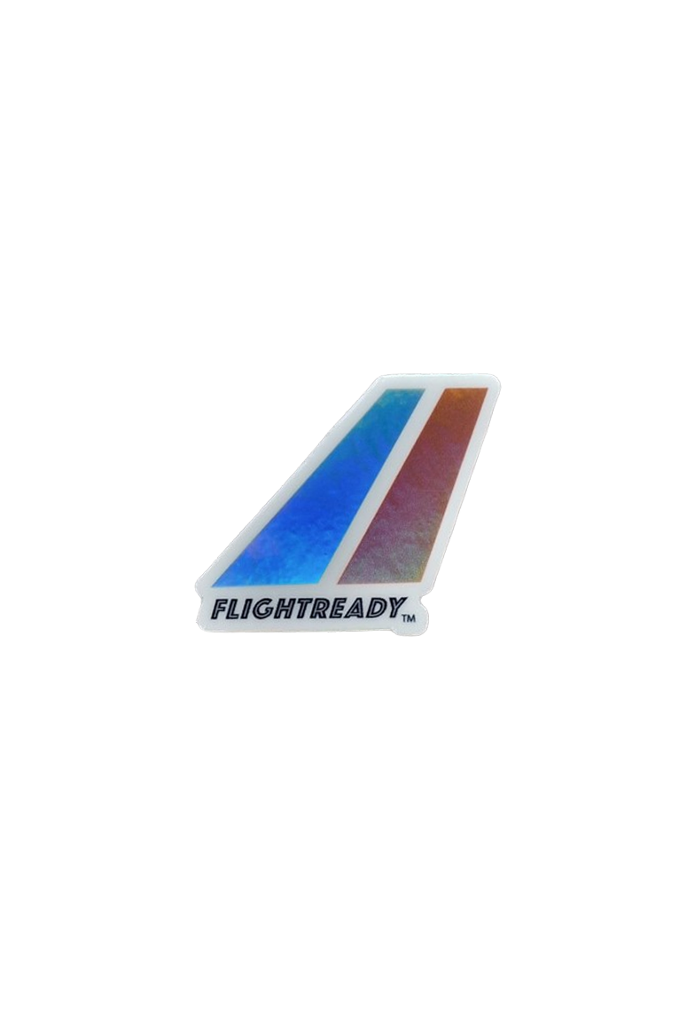 FlightReady Split-Tail Logo Sticker WHT 02.png