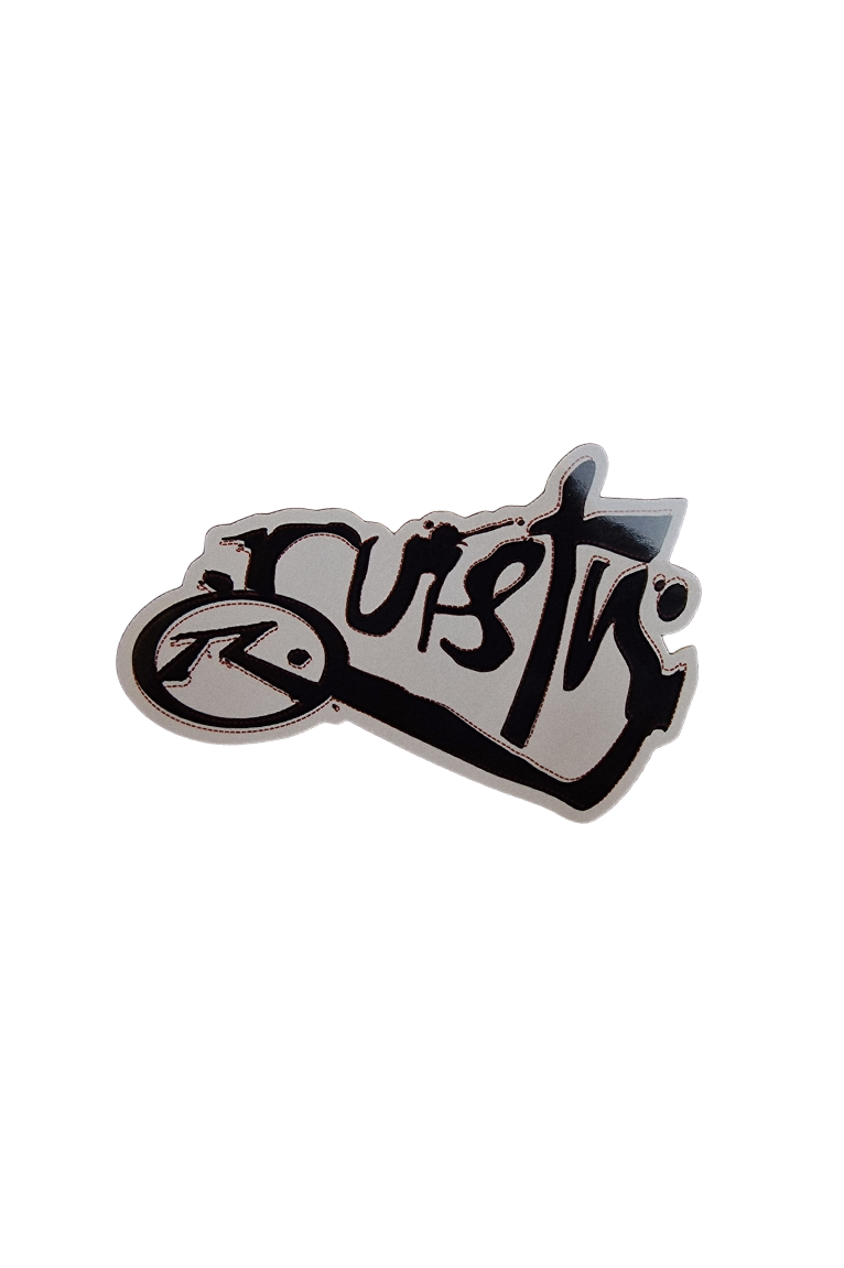 Rusty Script Sticker