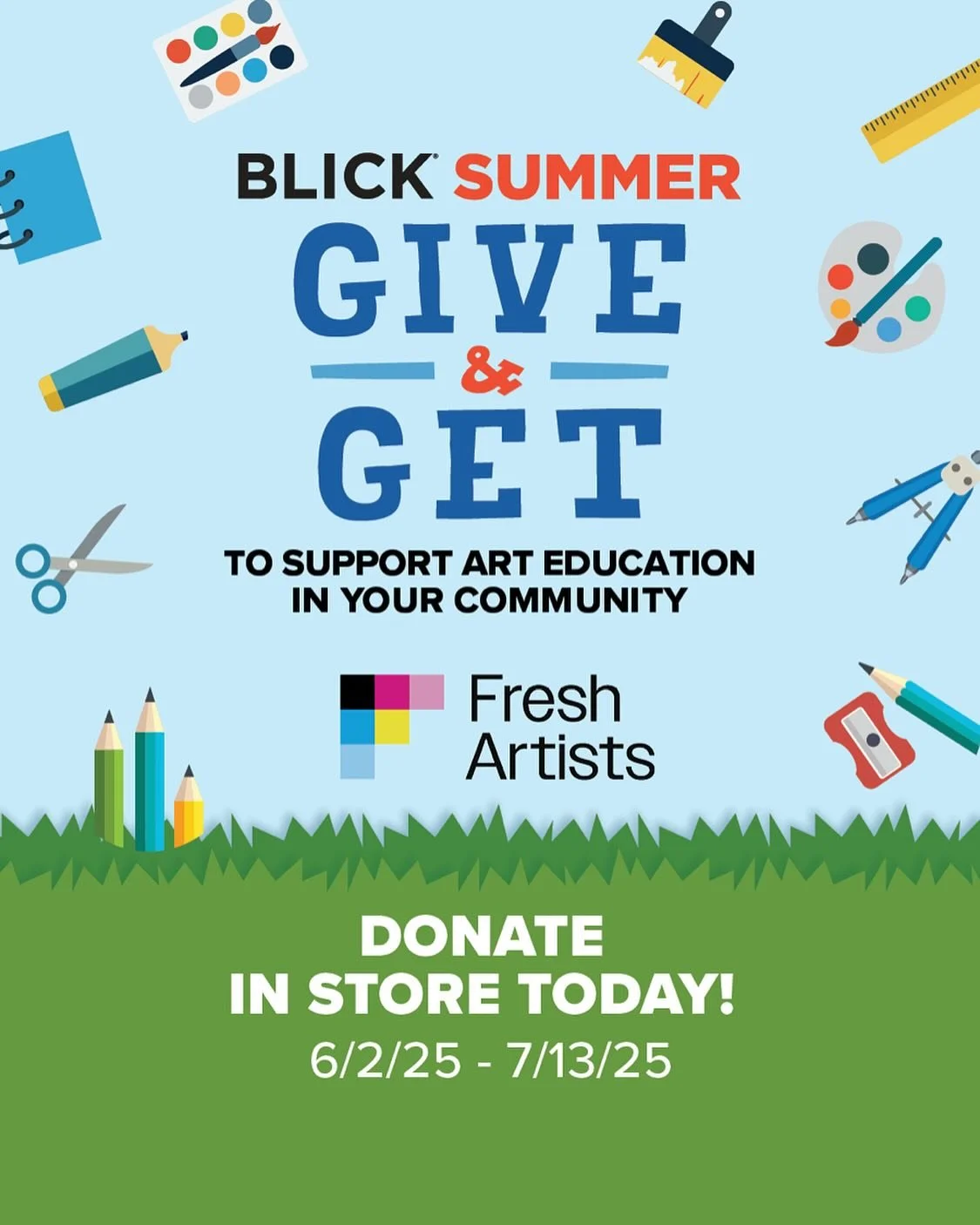 @blickartmaterials @blick_dc is helping us prepare for our Fall Back to School Season! Donate new art materials to our school art program at your local Blick store and receive a 20% Blick in-store coupon! Visit your local Blick Art Materials store fo