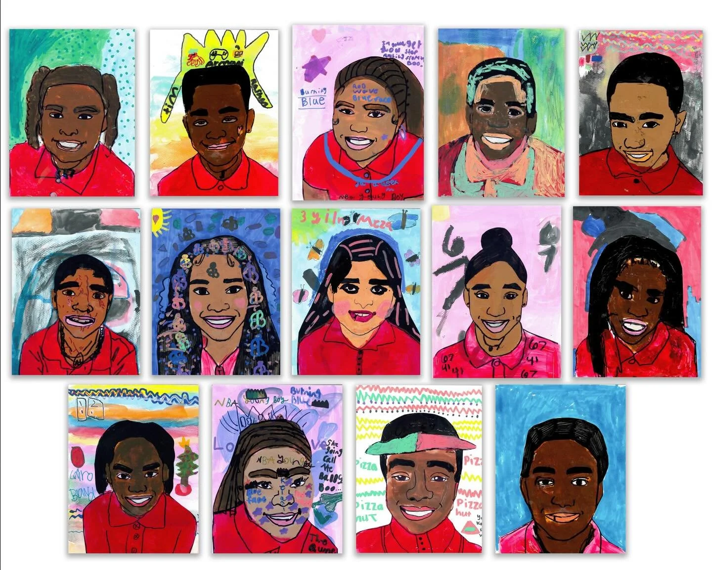 Third grade self portraits