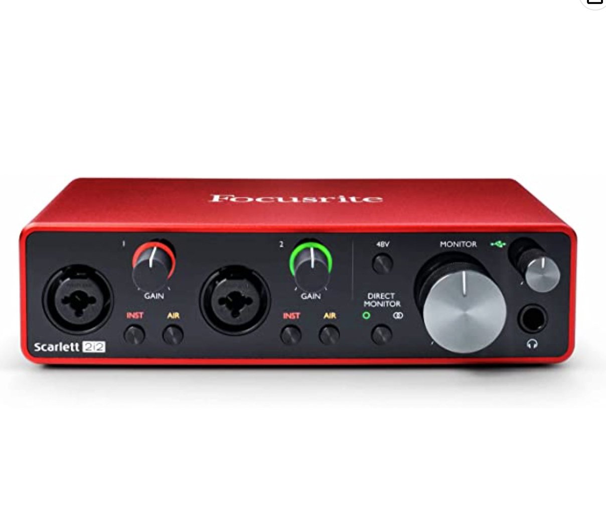 Focusrite Scarlett 2i2 3rd Gen USB Audio Interface for High-Fidelity, Studio Quality Recording