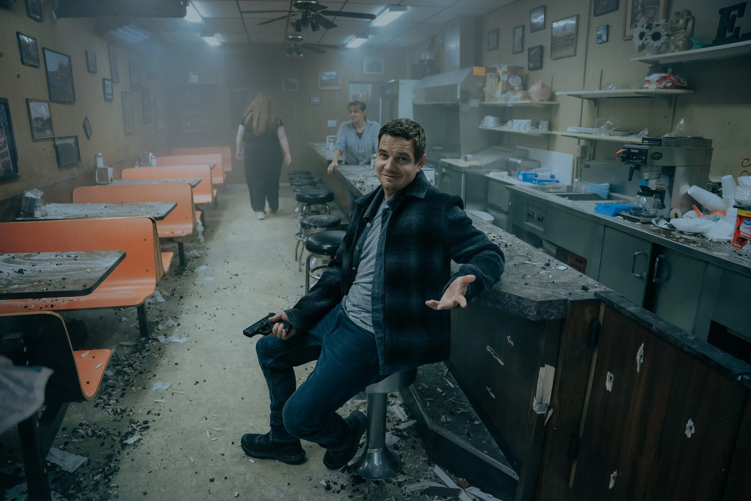 BTS of Taylor Handley in 'Mayor of Kingstown' S4 
© Viacom International