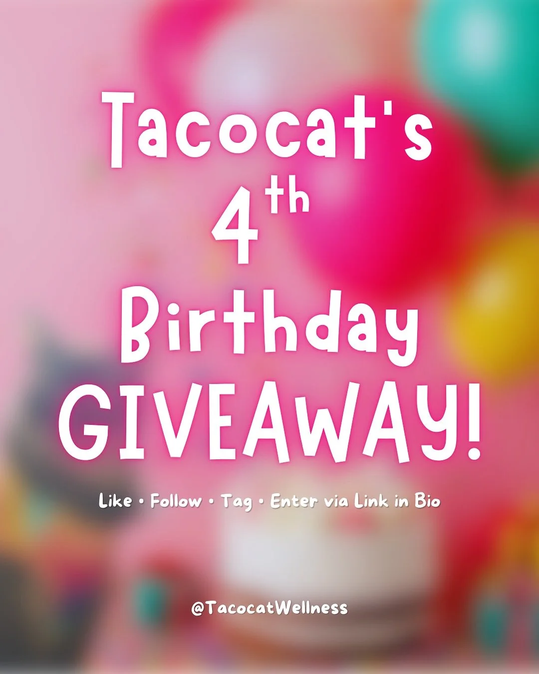 Tacocat turns 4! And because no birthday paw-ty is complete without presents… we’re giving YOU a chance to win our Birthday Bundle 🐱
The bundle includes:
- Tee of your choice from the new “non-toxic pawsitivity” collection