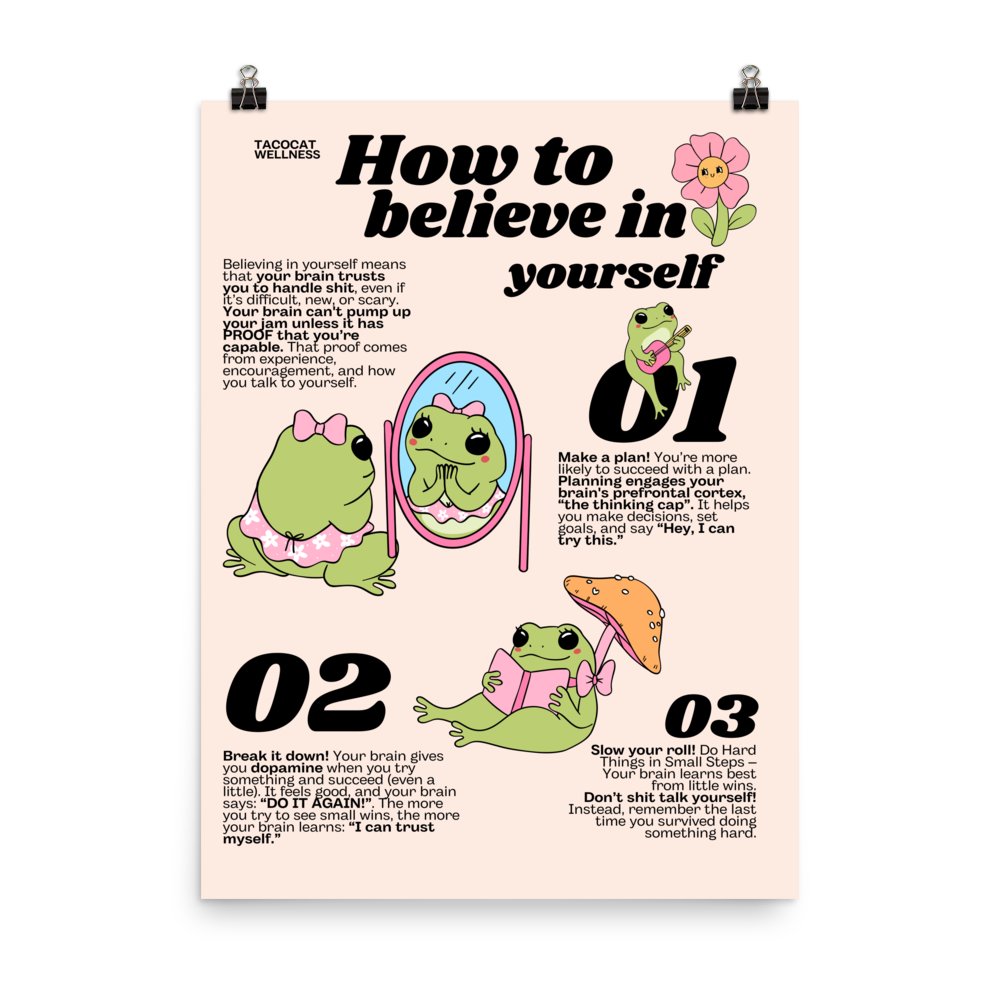 How to Believe in Yourself Froggy Matte Print