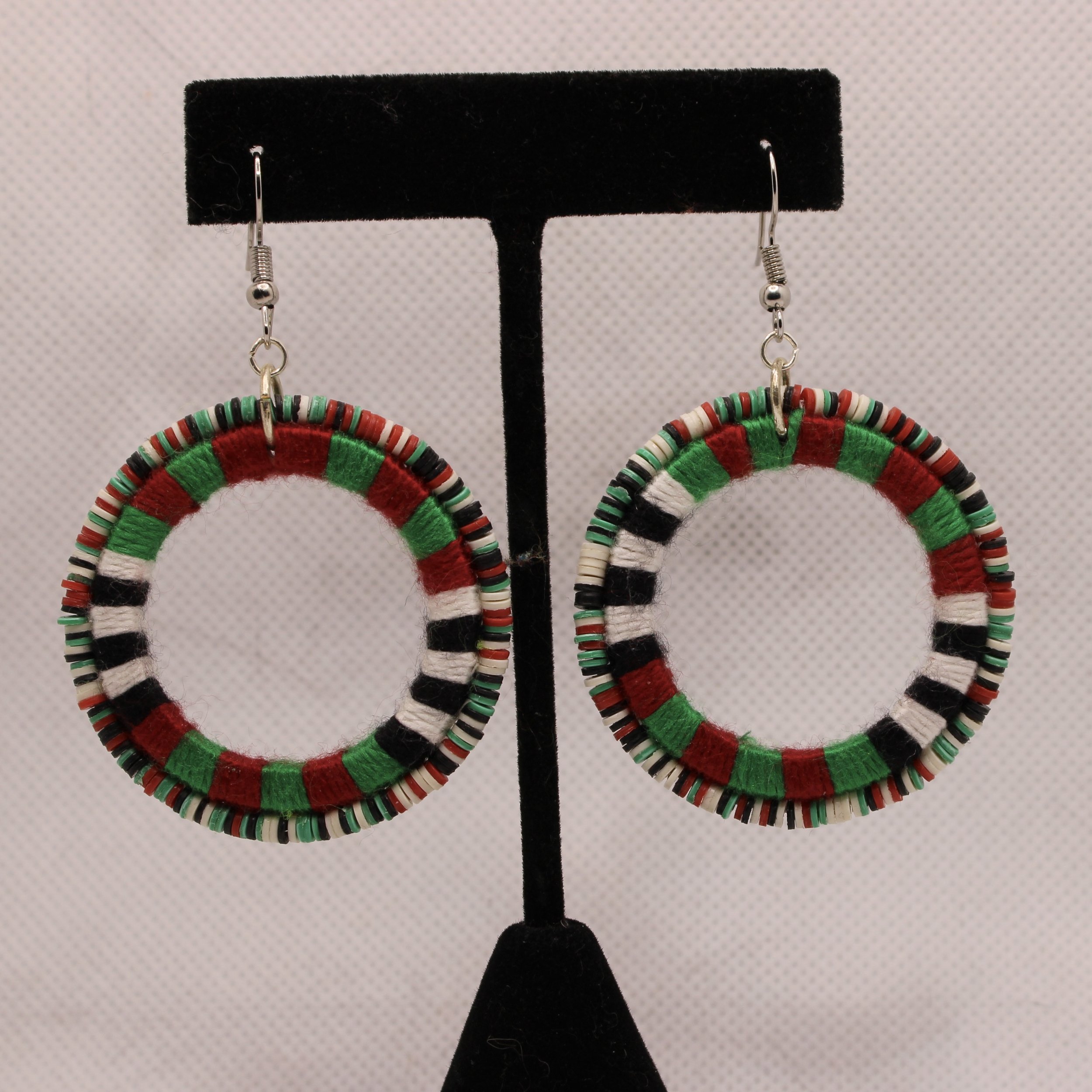 green, red, white, black medley