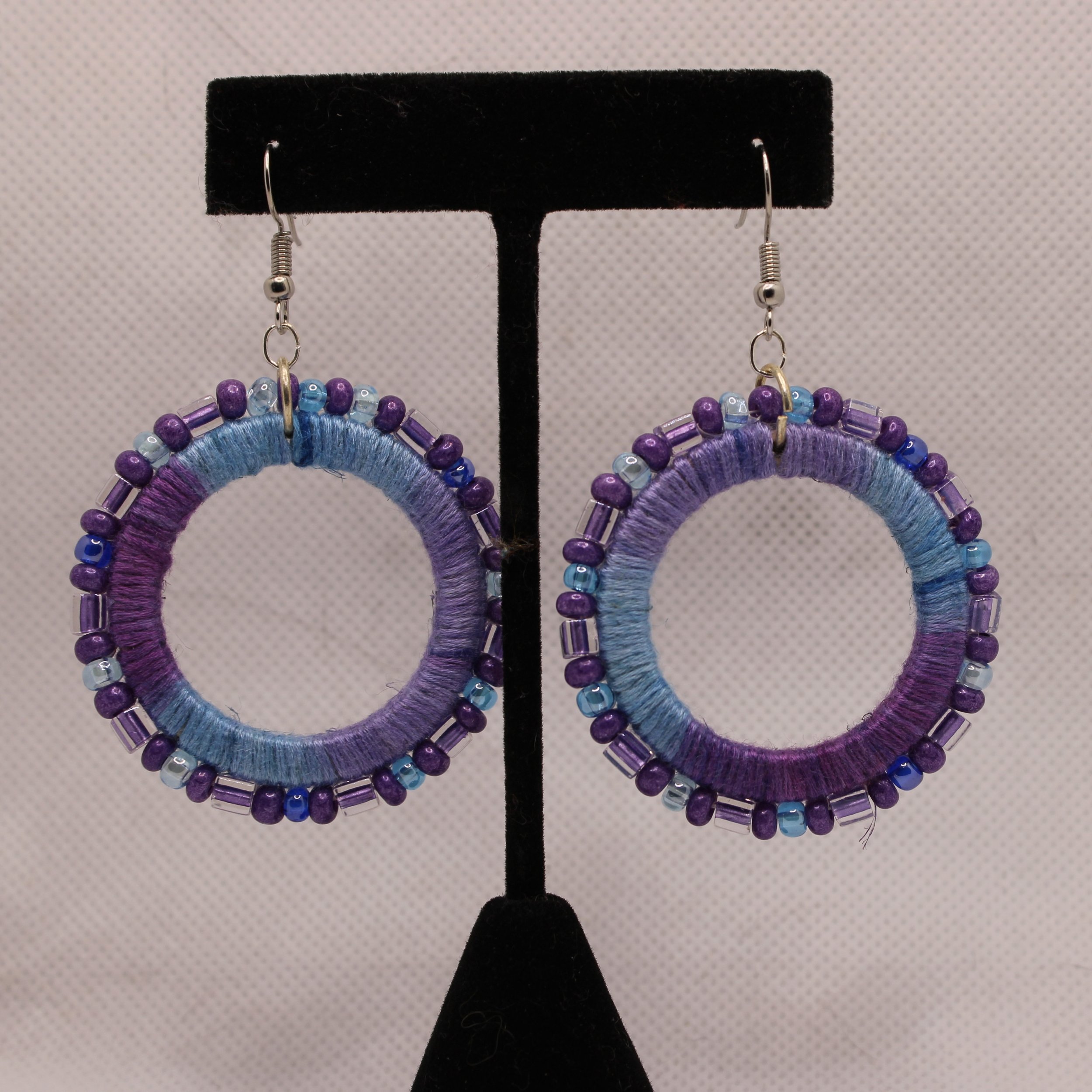 blue + purple varigated with beads