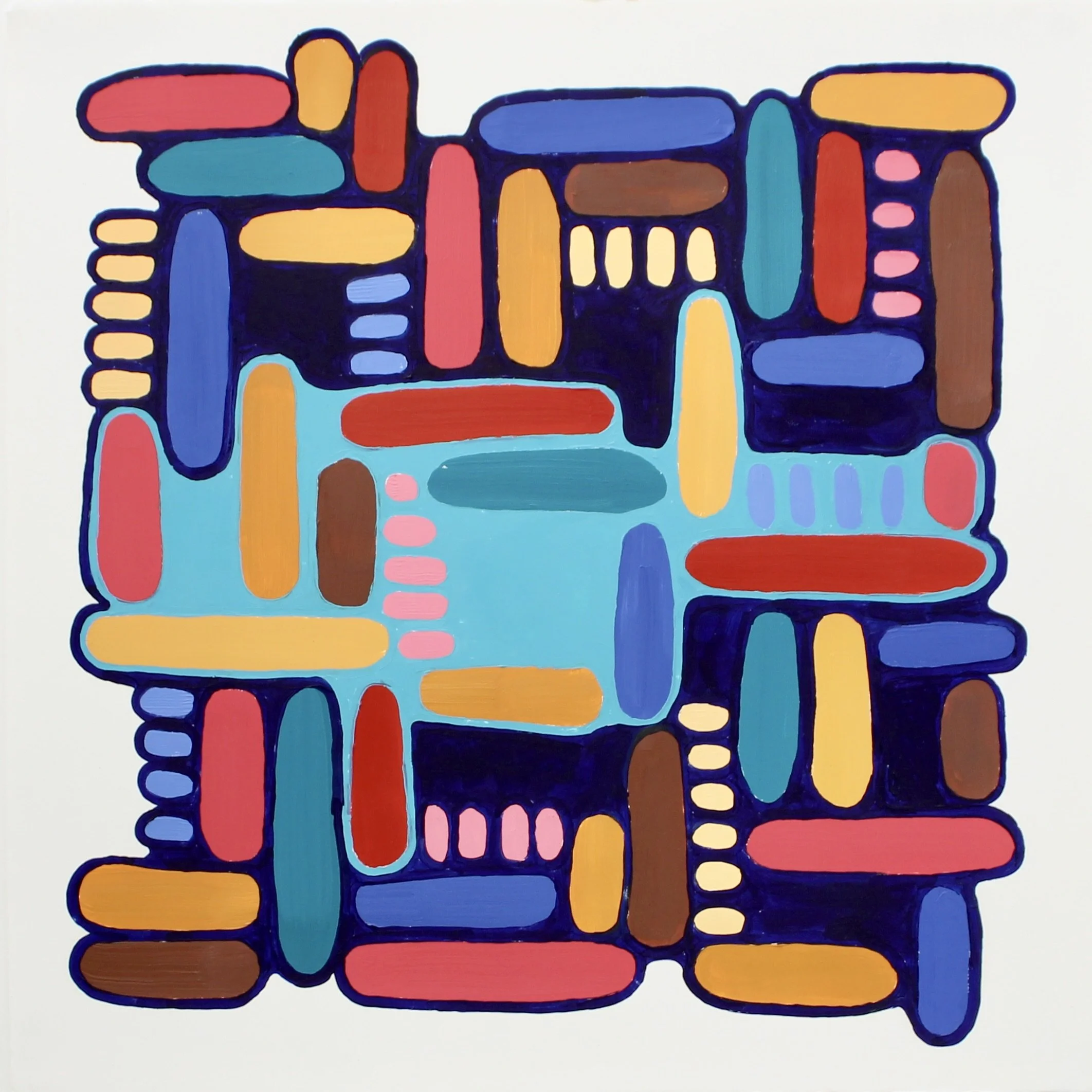 Dawn's Embrace, oil on printmaking paper