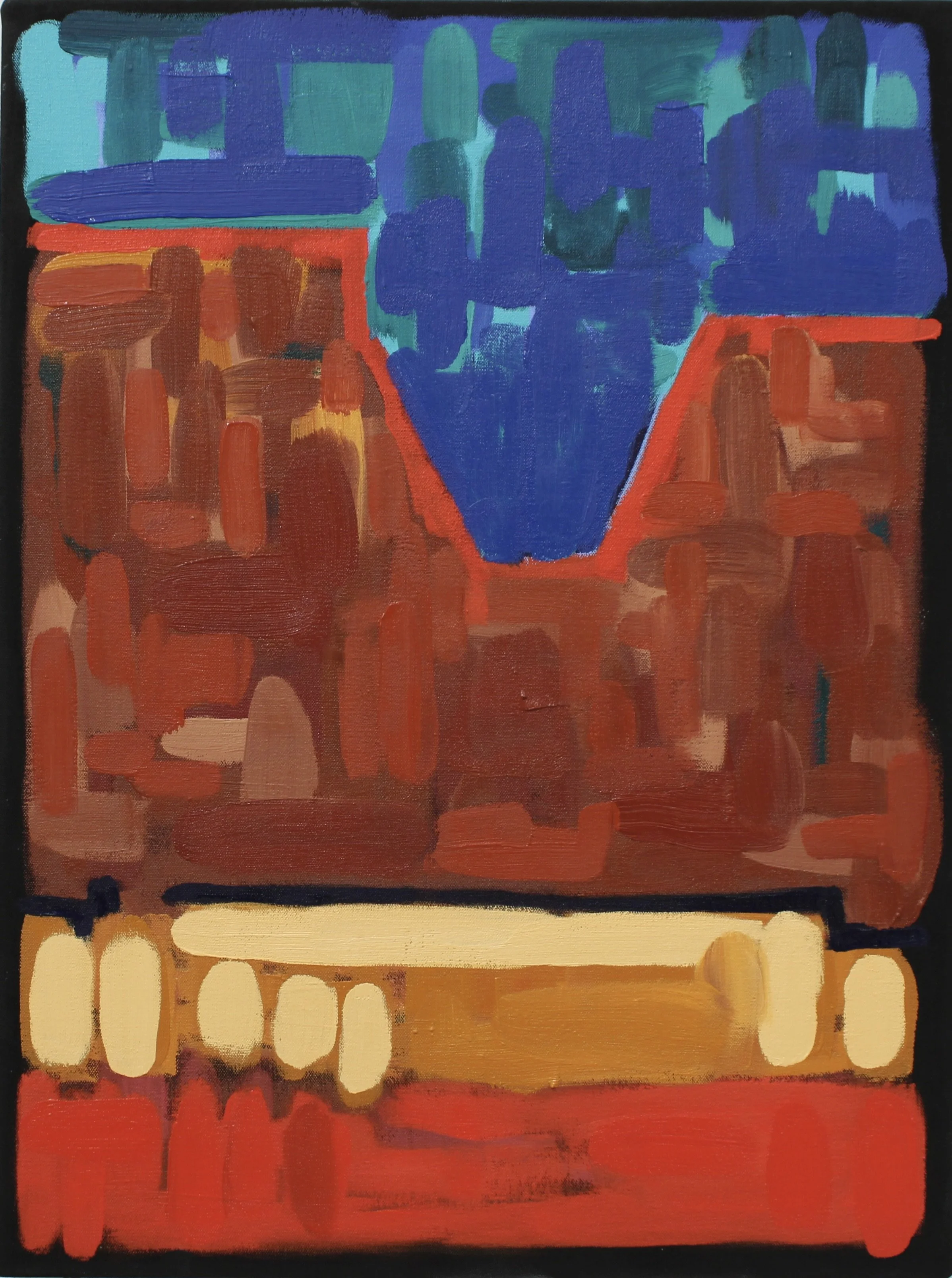 The Sky the Ravine Keeps, oil on canvas, 24 x 18 x 1.5 inches