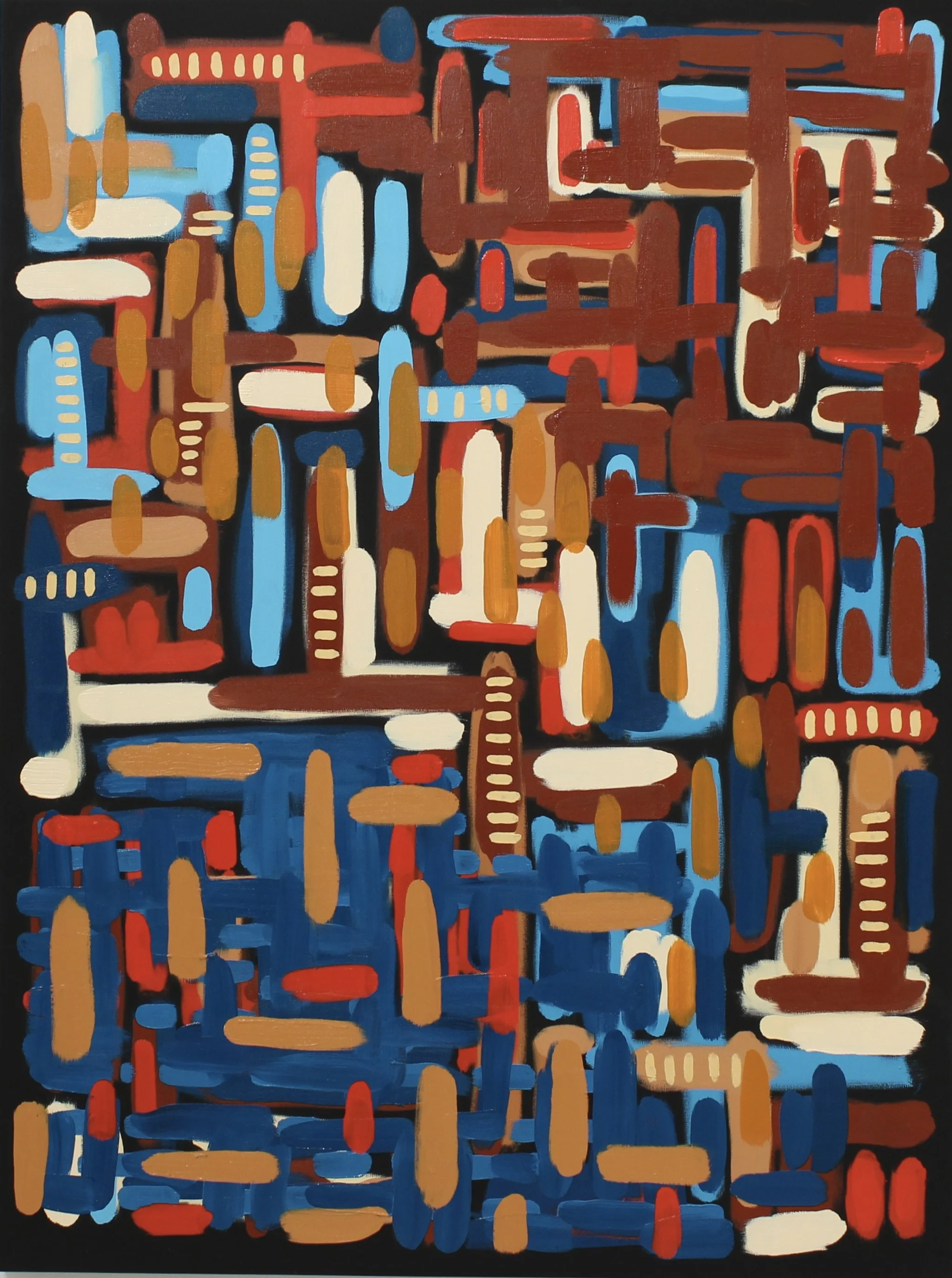 Root Chorus, oil on canvas, 48 x 36 x 1.5 inches
