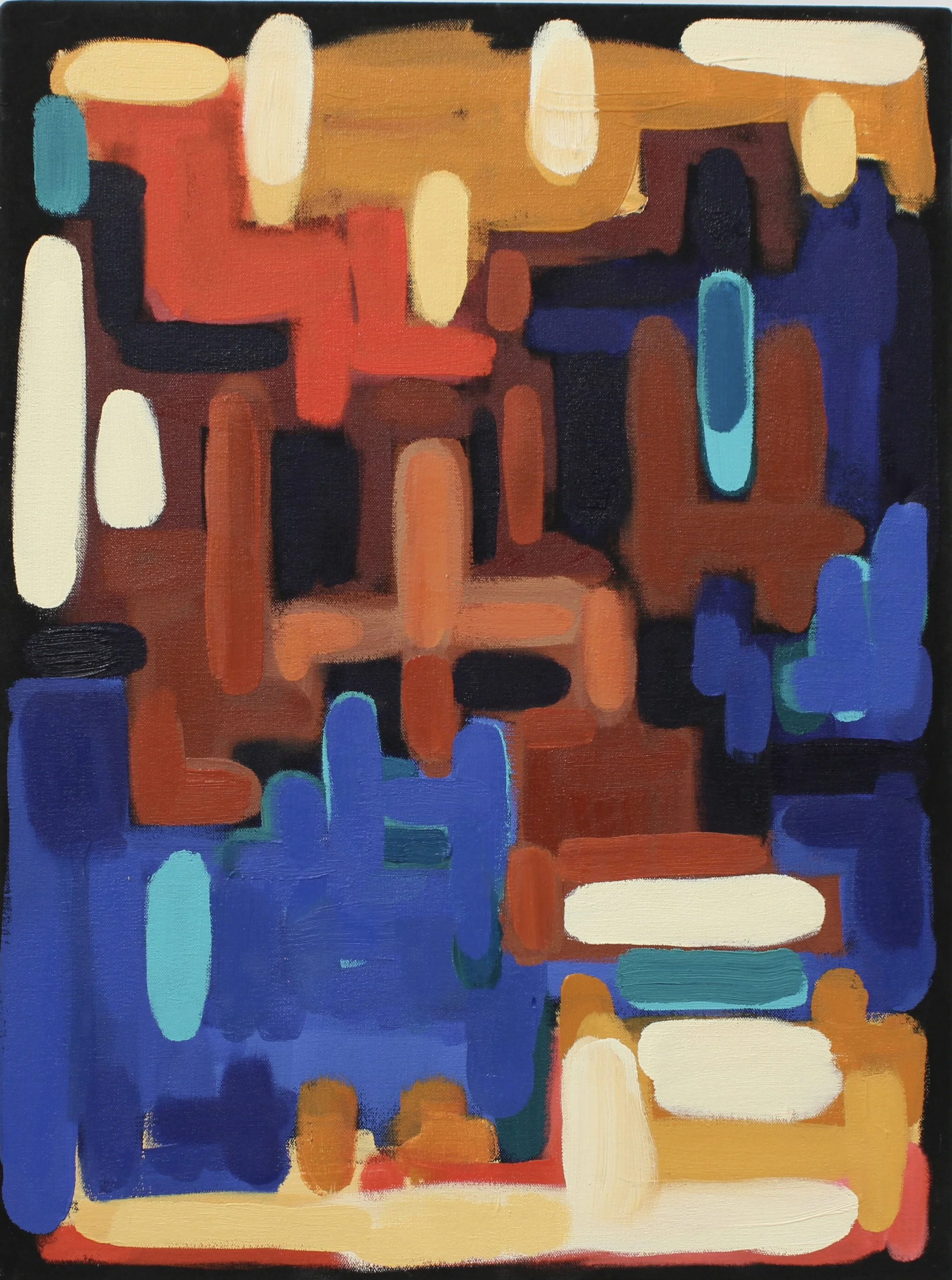 Farolitos, oil on canvas, 24 x 18 x 1.5 inches