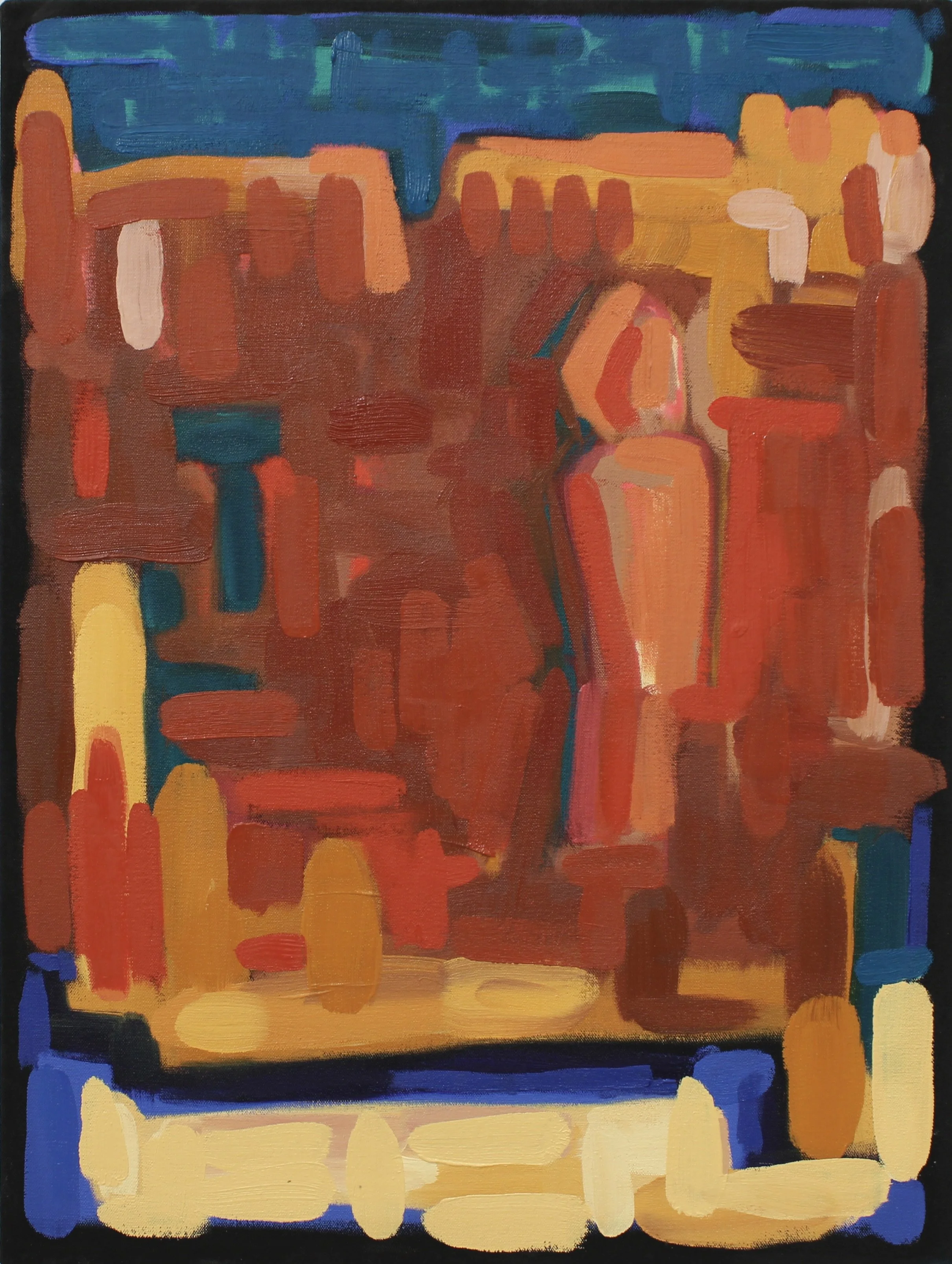 Red Earth, Rising, oil on canvas, 24 x 18 x 1.5 inches