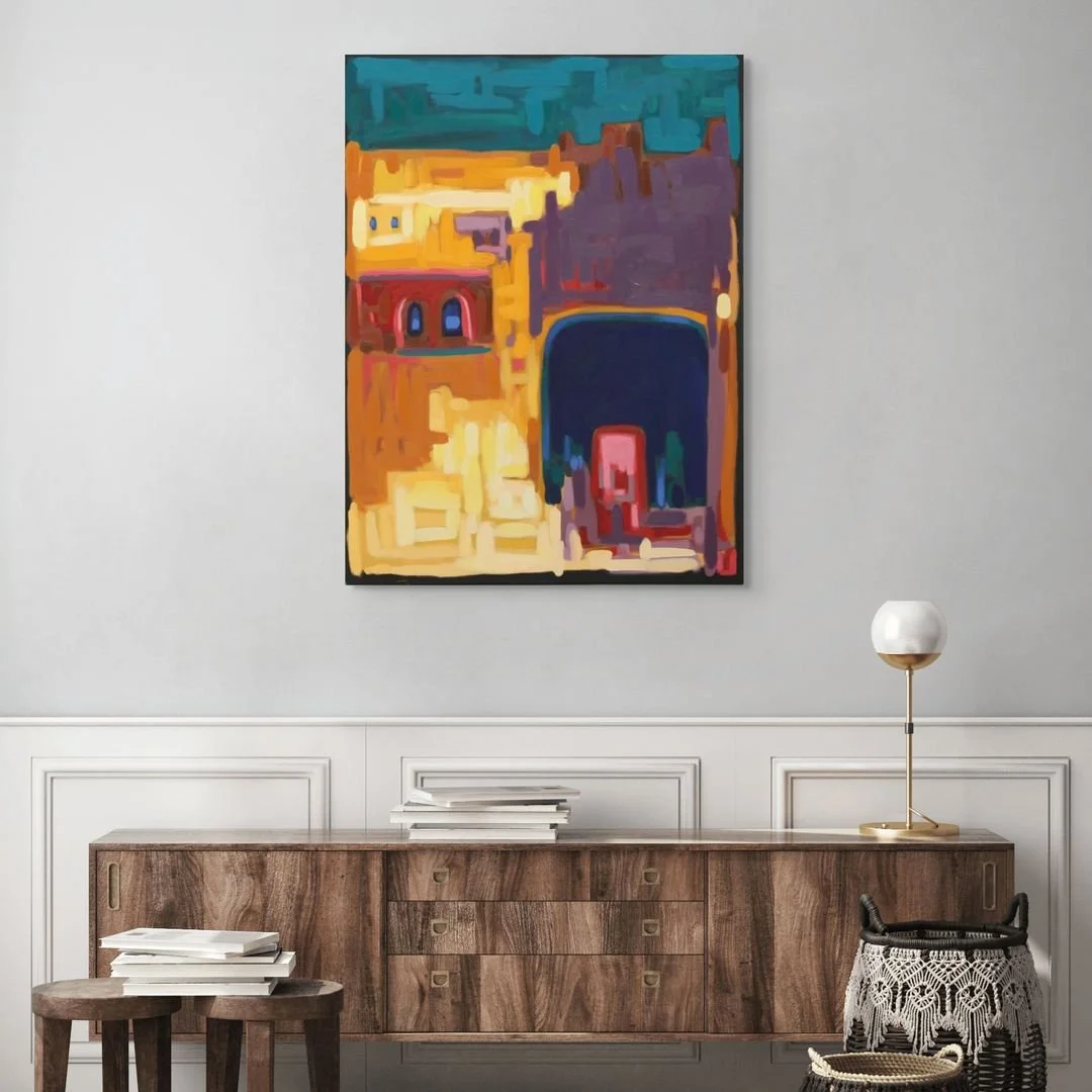 echo of dwellings - oil on canvas - 36 x 48 inches