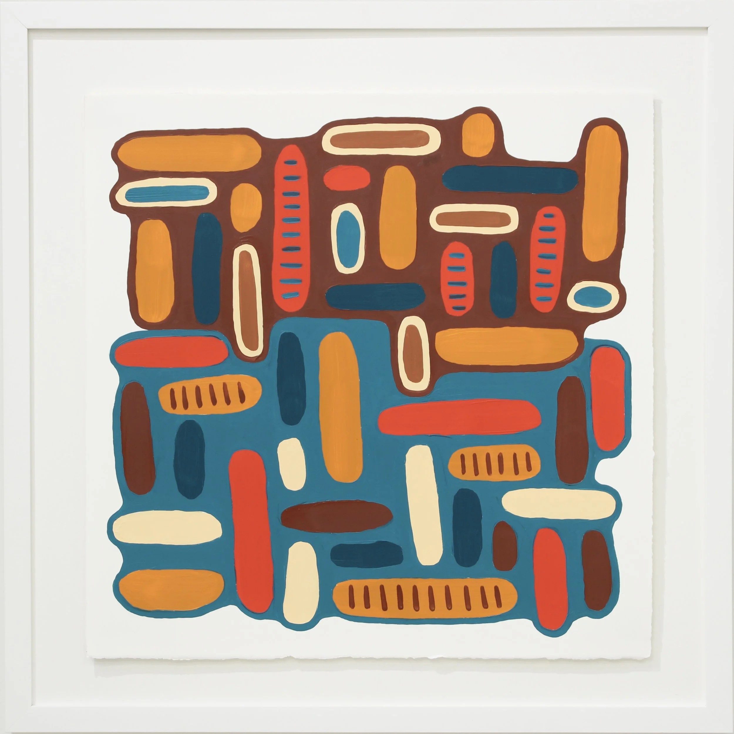 Before the Storm, oil on printmaking paper (framed), 29 x 29 x 1 inches