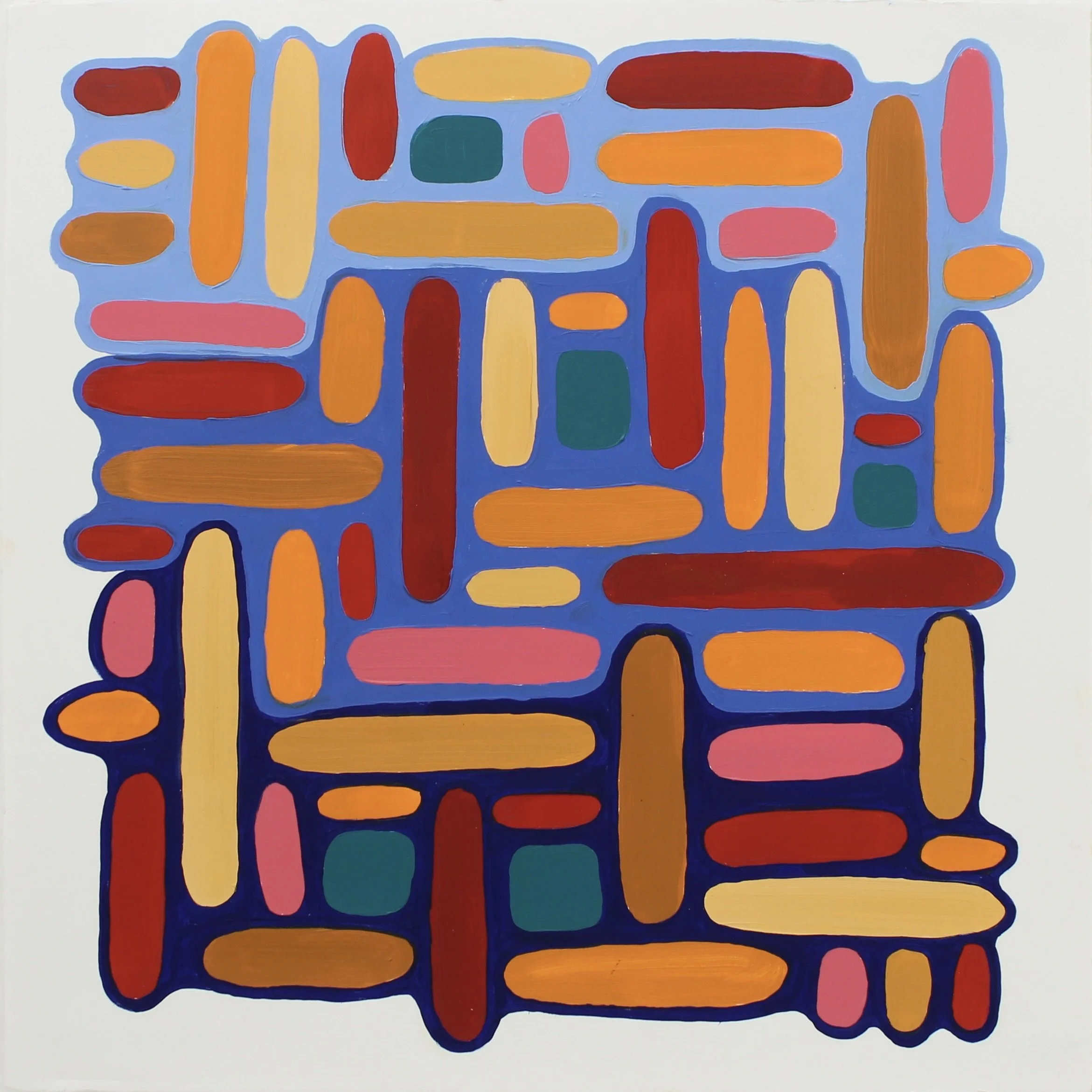 Threshold, oil on printmaking paper