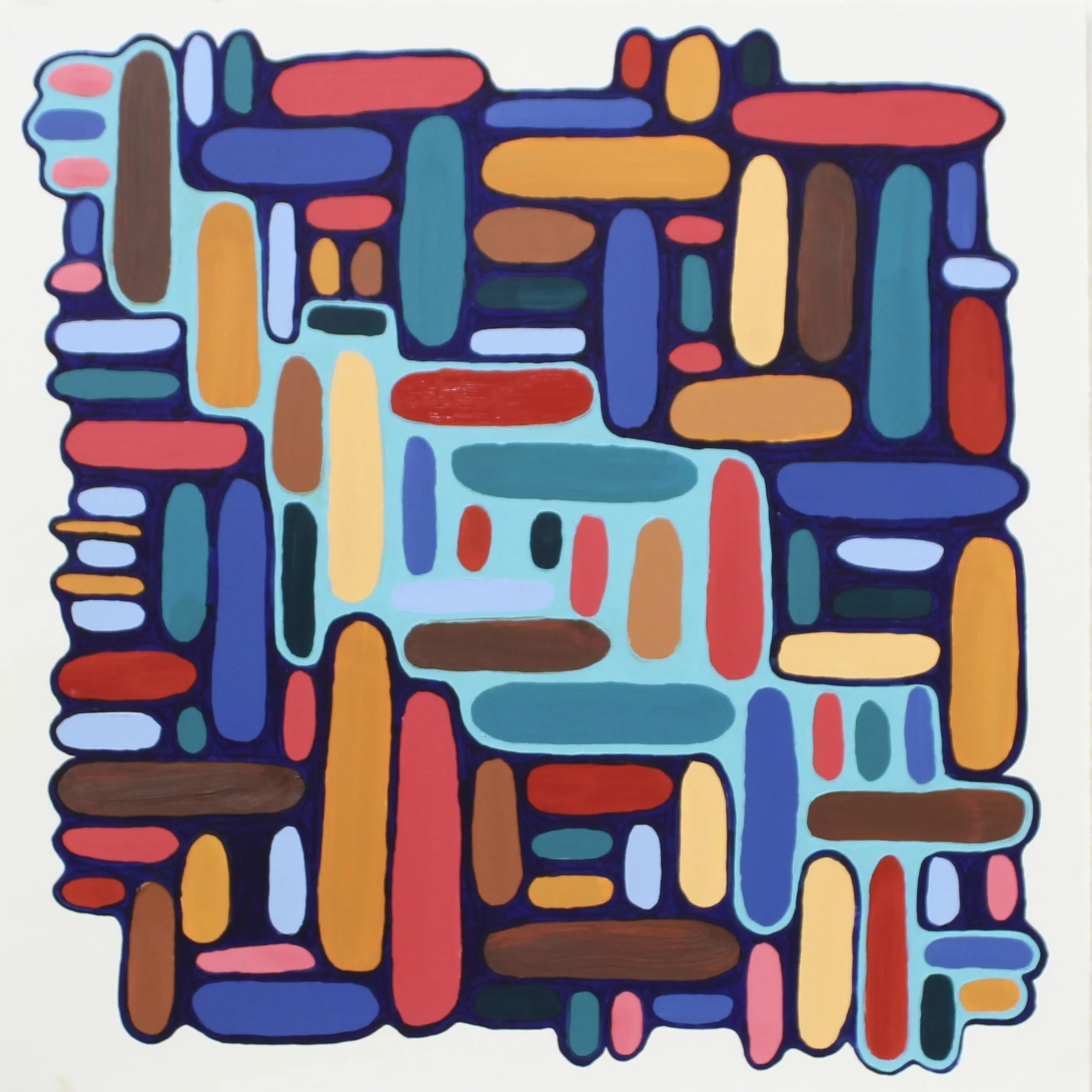 Twilight's Guard, oil on printmaking paper