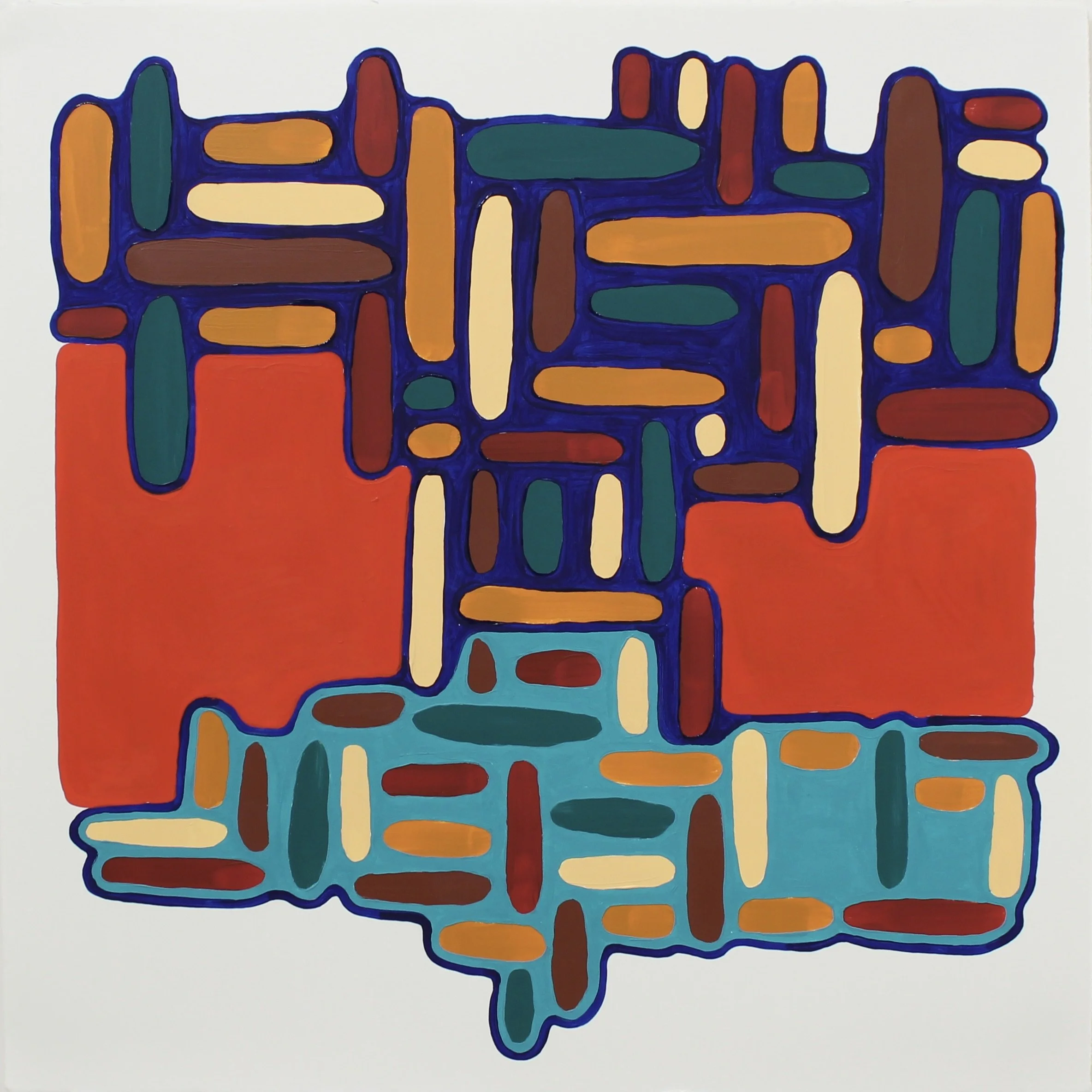 Mesa at Dusk. oil on printmaking paper