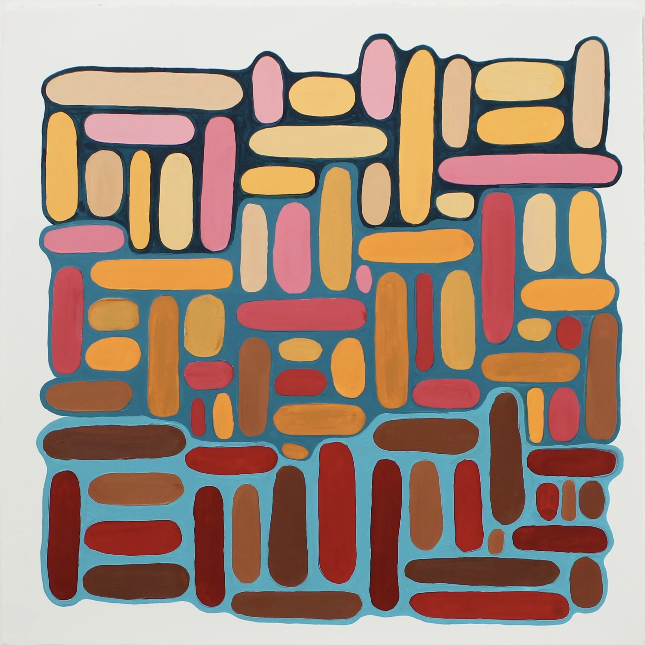 Horizon, oil on printmaking paper