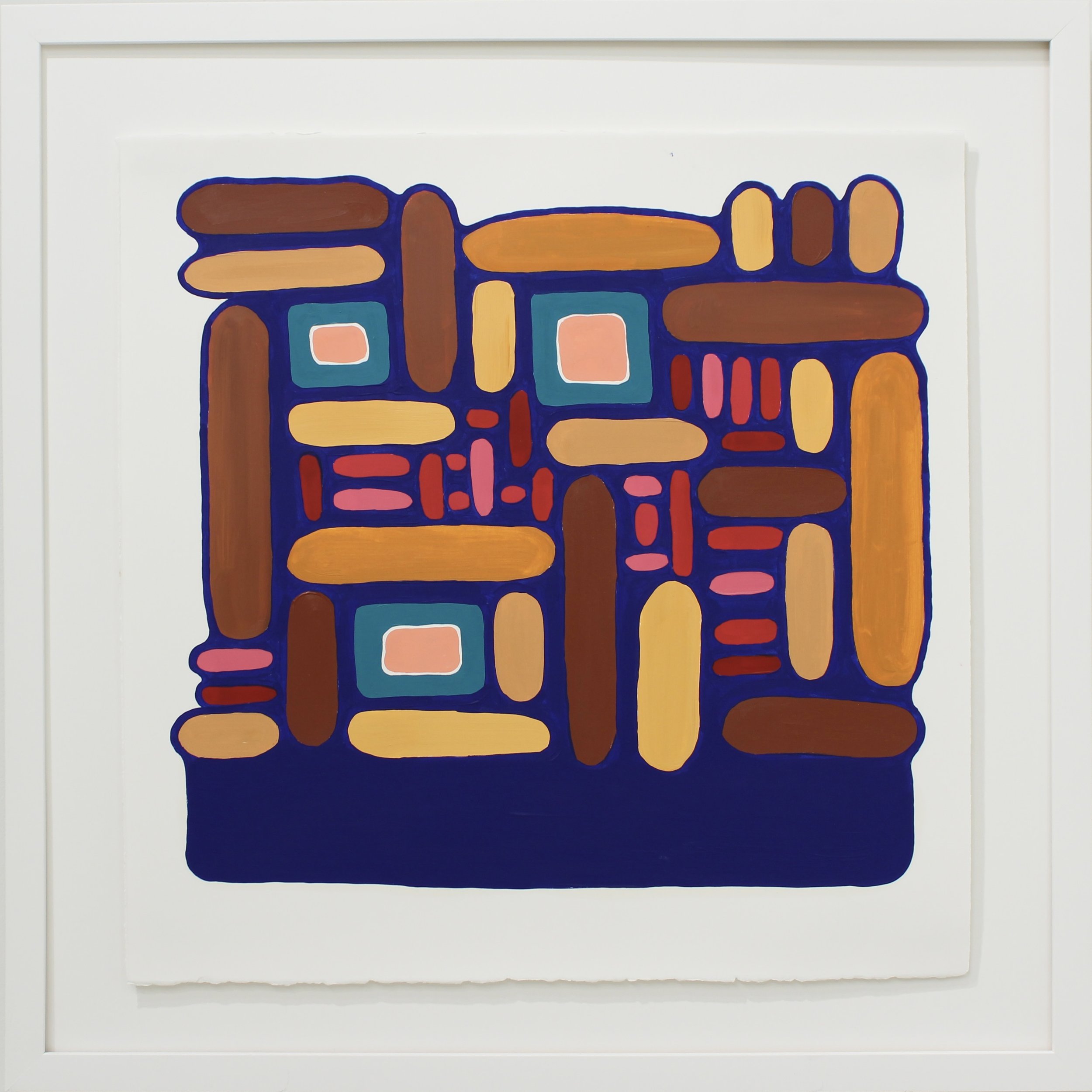 Vessel Memory, oil on printmaking paper, 29 x 29 inches framed