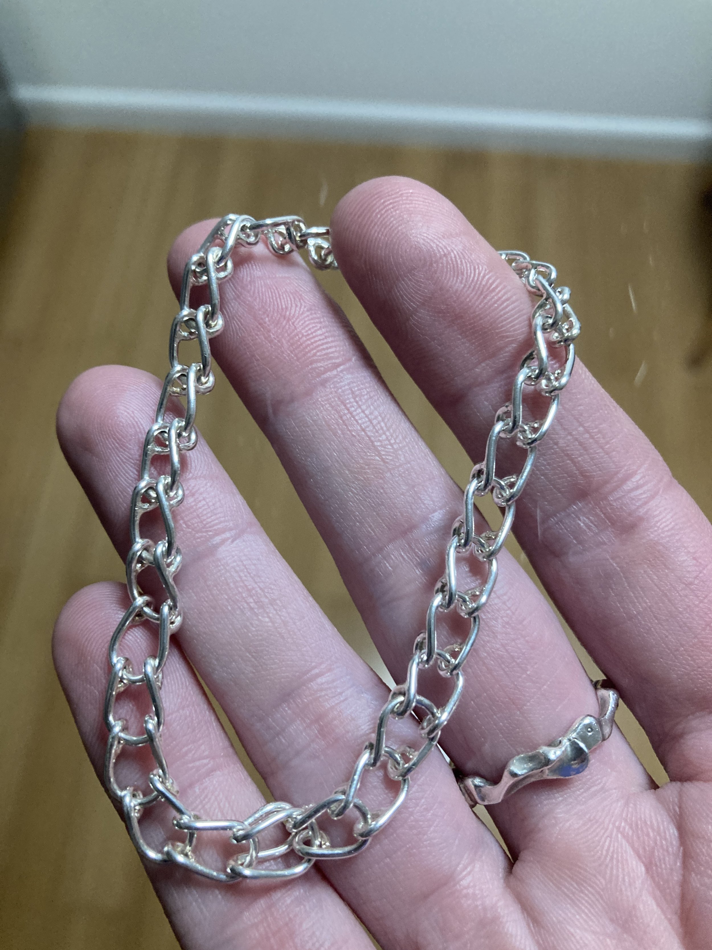 Sterling Silver Horseshoe U Link Bracelet