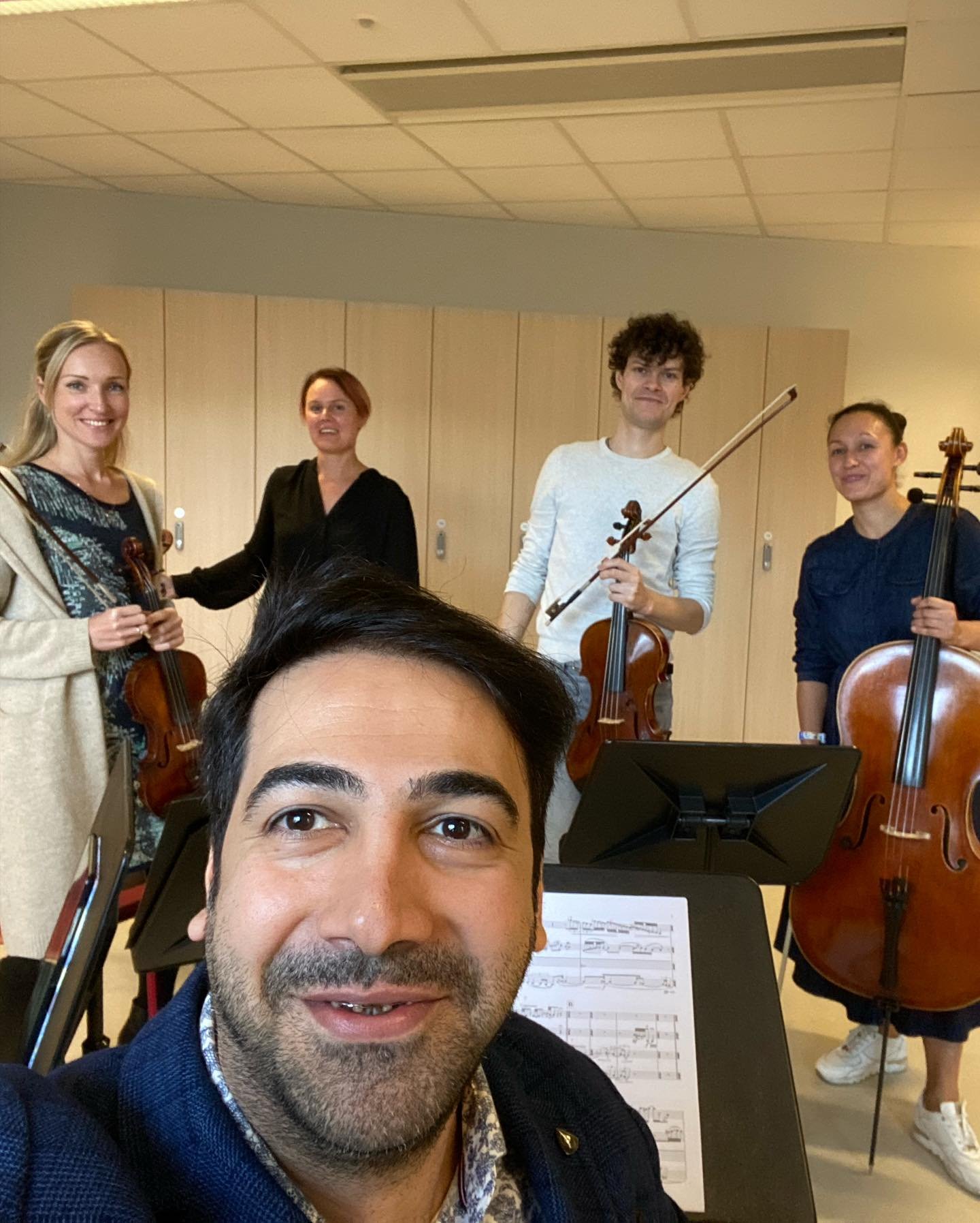 We are ready for concert tomorrow evening! 

We are thrilled to share with you the great success of rehearsal of string quartet of the @euro_persian_arts ensemble.

We are very honored to be a part of the @Cc_Den_Blank music program. 

You may book y