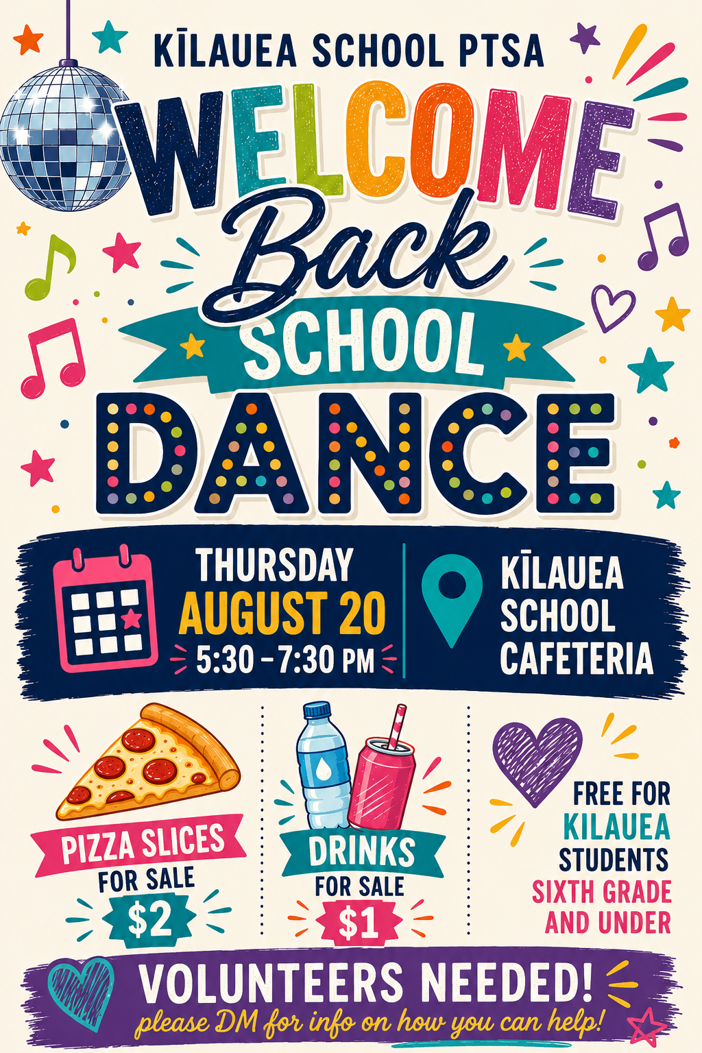 Students! Welcome Back School Dance is August 20