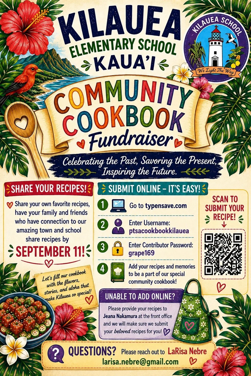 Kilauea Community: We Need Your Recipes 