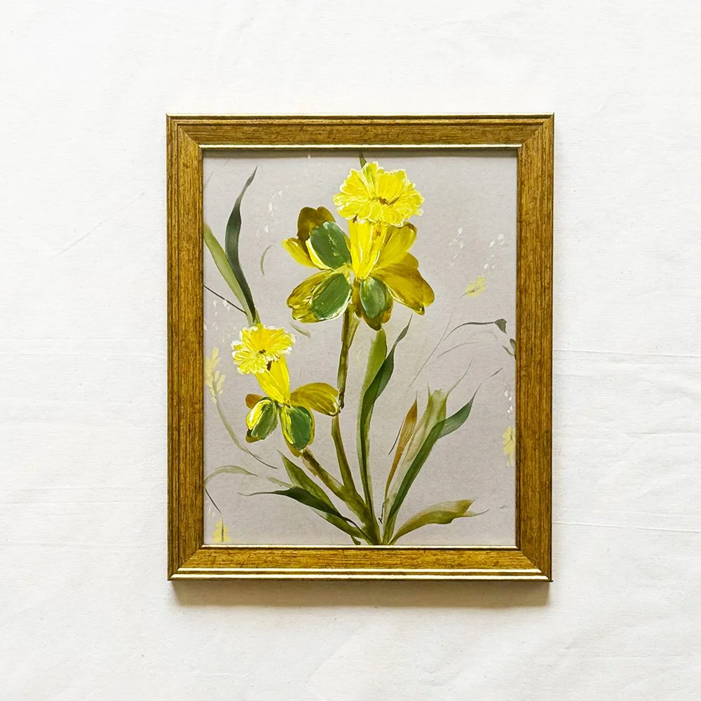 Yellow Daffodils in Gold Frame