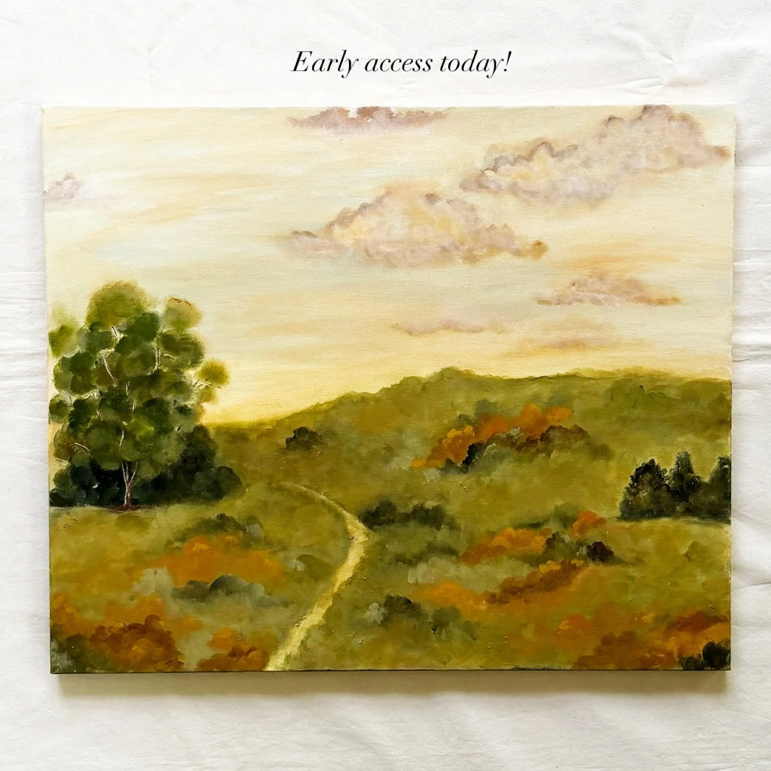 Life lately&hellip;. 

1. Landscape in ochre, will be available to collectors tomorrow! 
2. Every trip I take is marked by migraines. I like schedules, my body likes it more. 
3. Black peonies, almost there, needs a slight refinement.
4. Niagara Fall