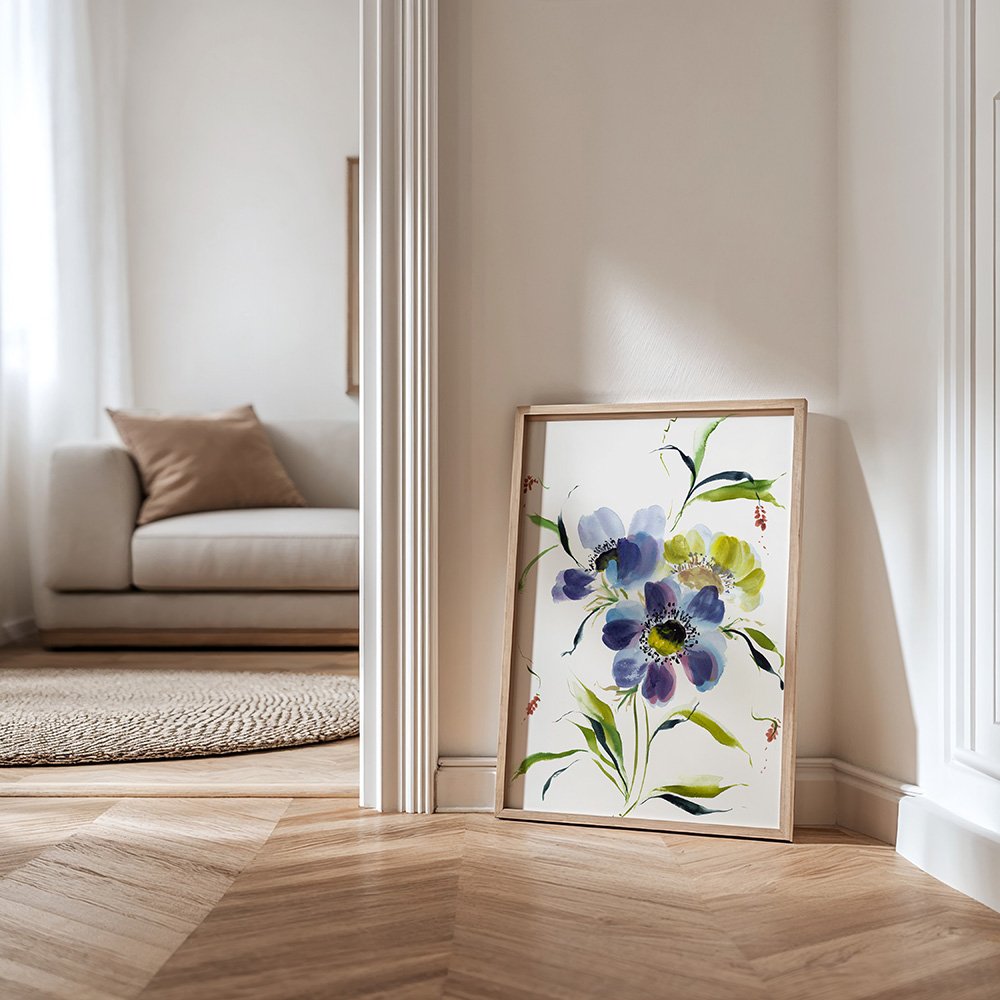 Anemone Floral Wall Art Print