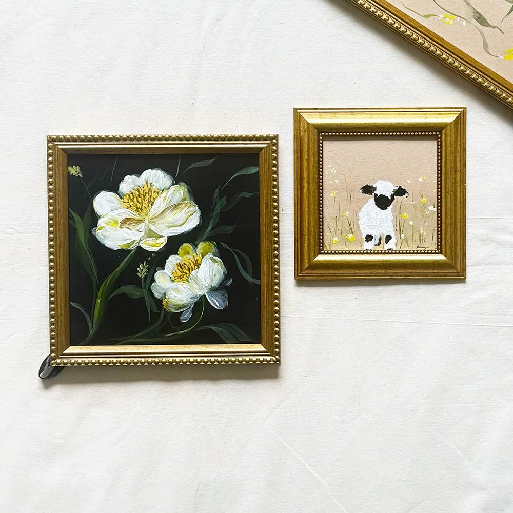 Sheep and WHite Floral Painting.jpg